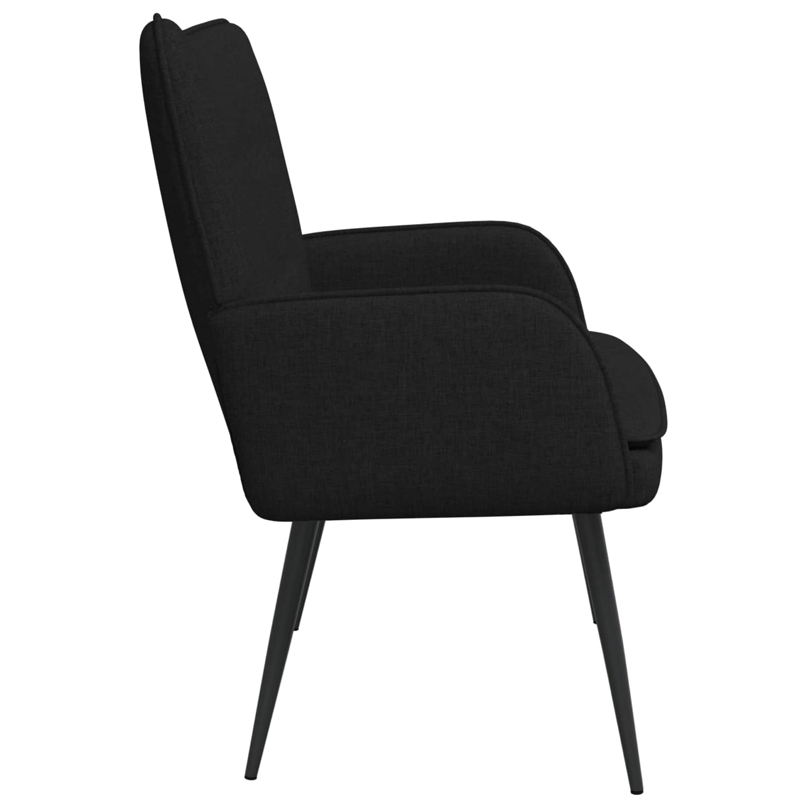 Kétüléses kanapé fekete 115 x 61 x 87 cm szövet