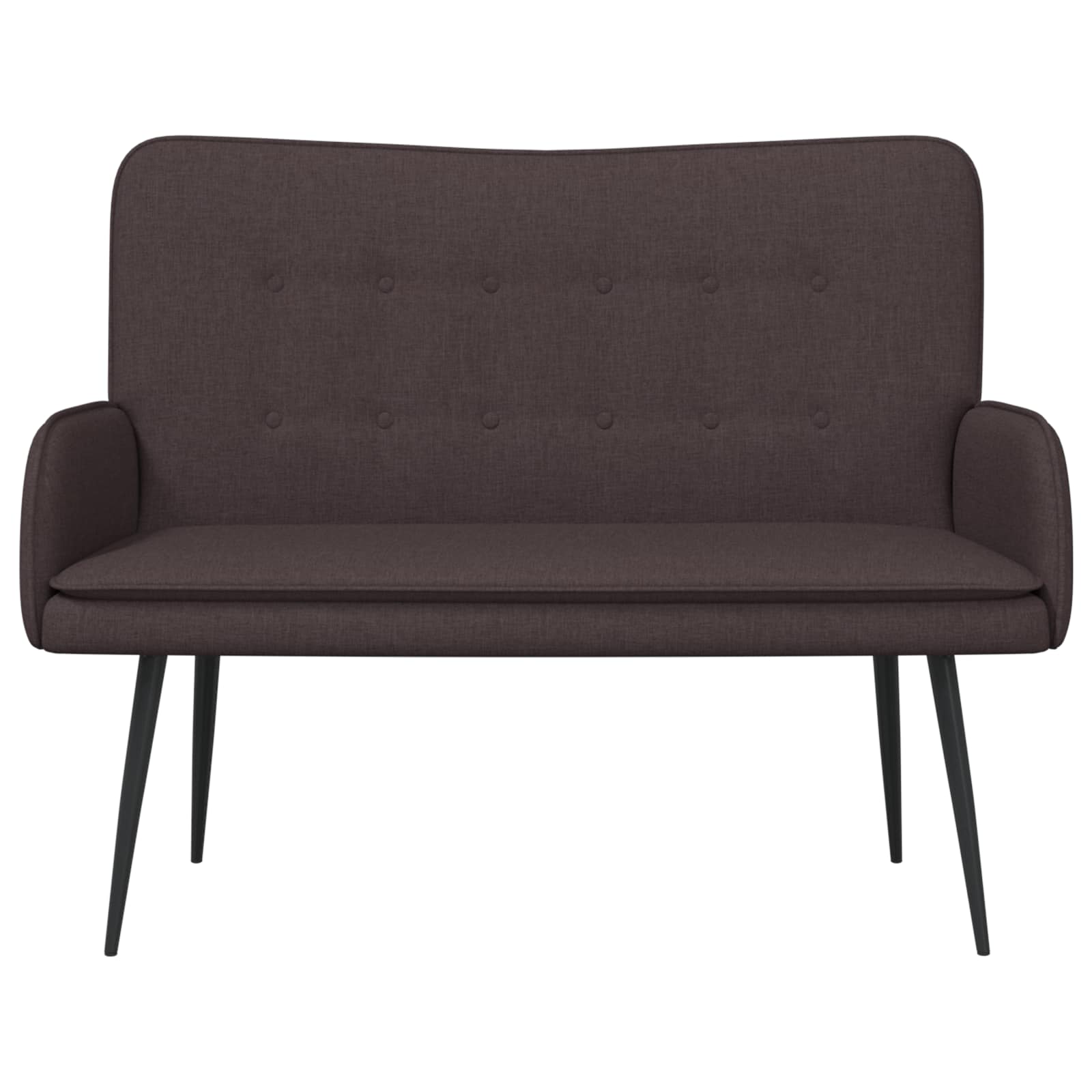 Kétüléses kanapé sötét barna 115 x 61 x 87 cm szövet