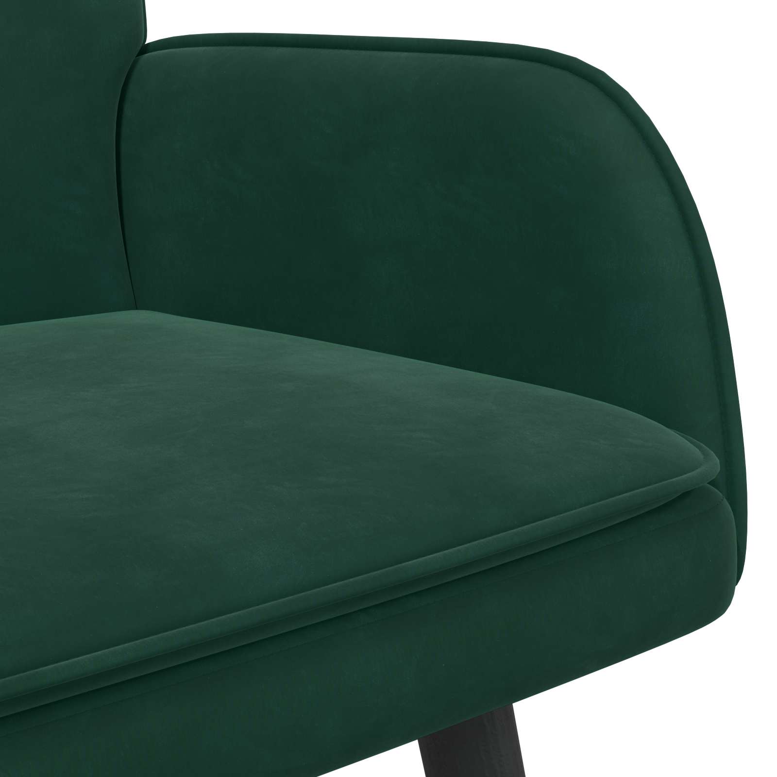 Kétfős kanapé sötétzöld 115 x 61 x 87 cm bársony