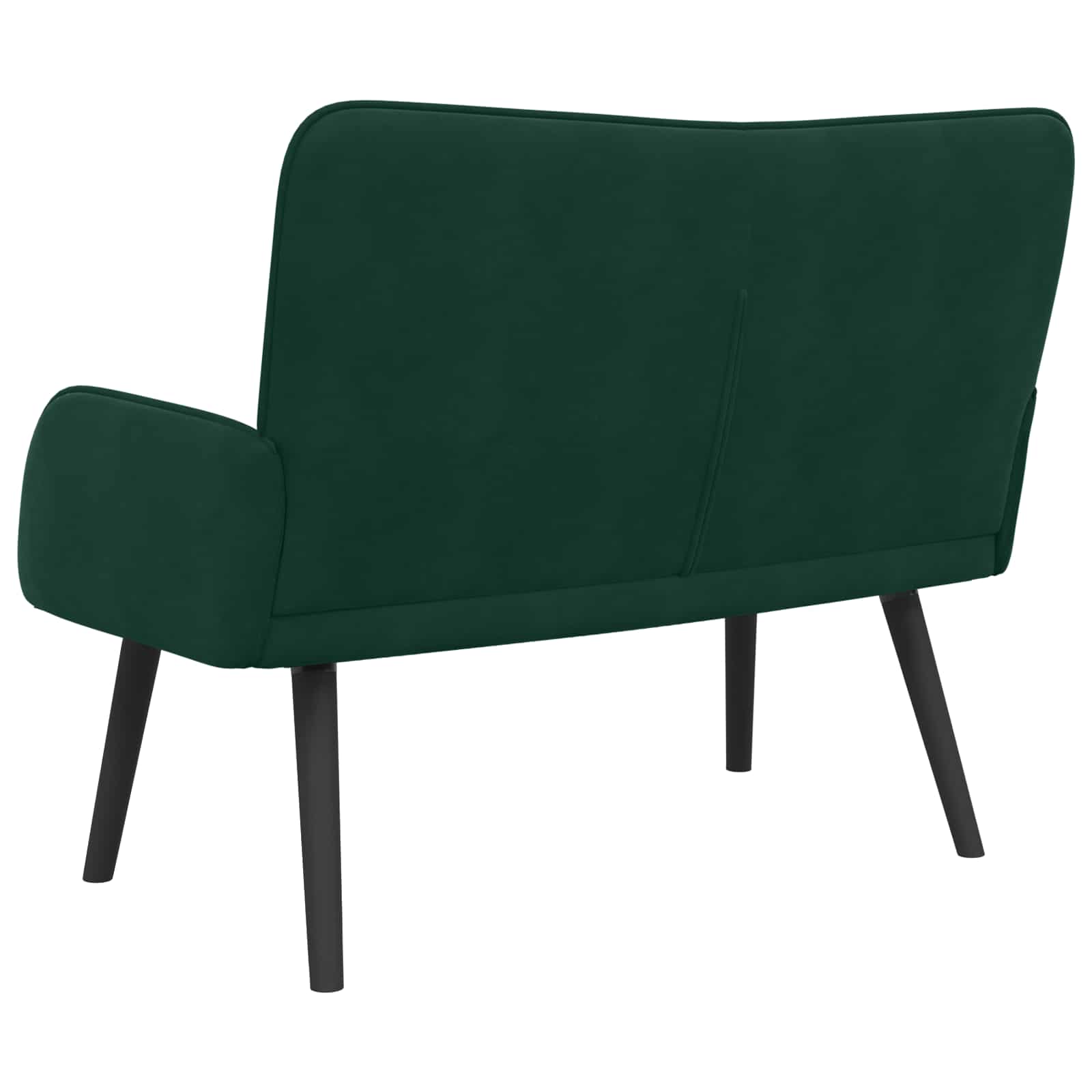 Kétfős kanapé sötétzöld 115 x 61 x 87 cm bársony