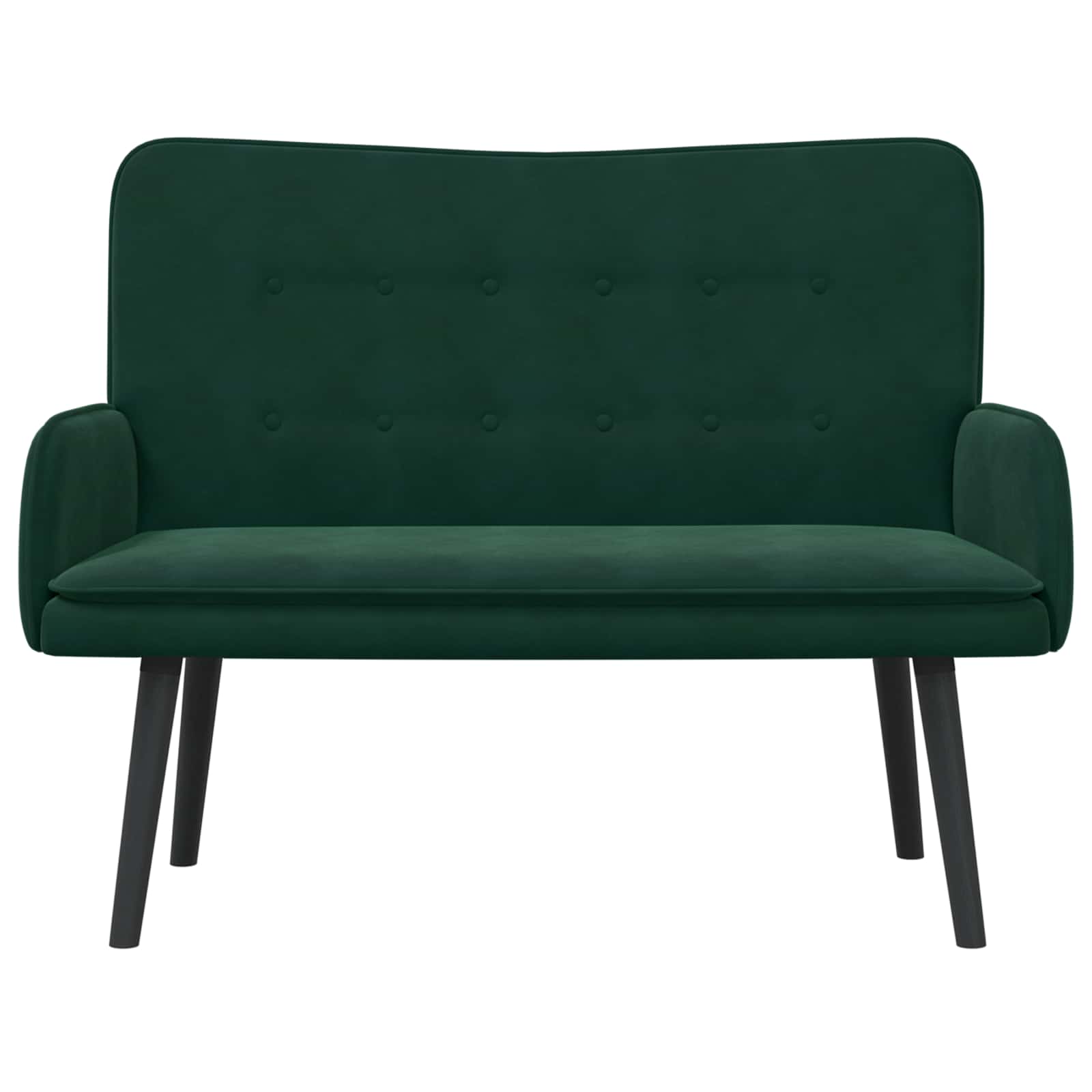 Kétfős kanapé sötétzöld 115 x 61 x 87 cm bársony