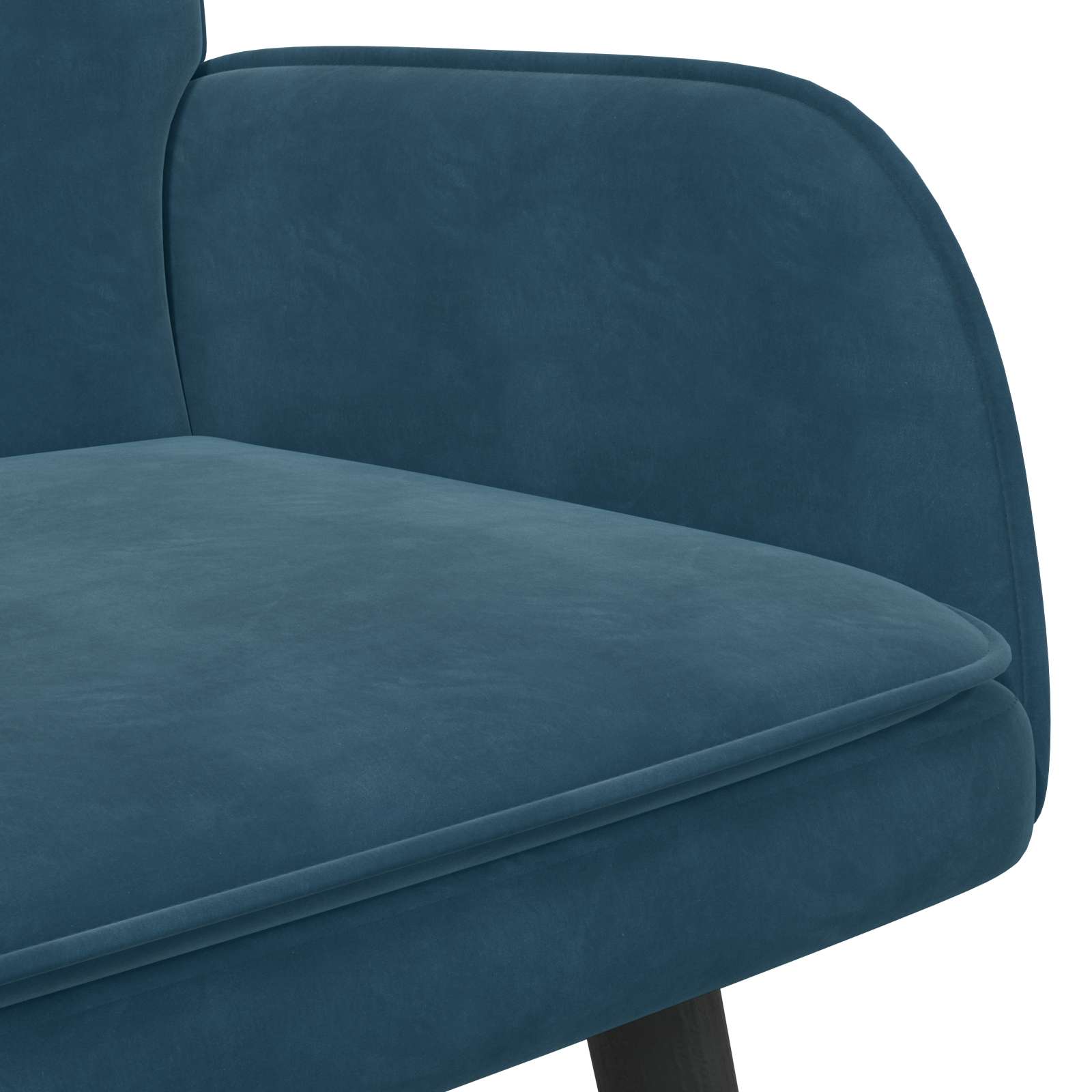 Kétfős kanapé kék 115 x 61 x 87 cm bársony