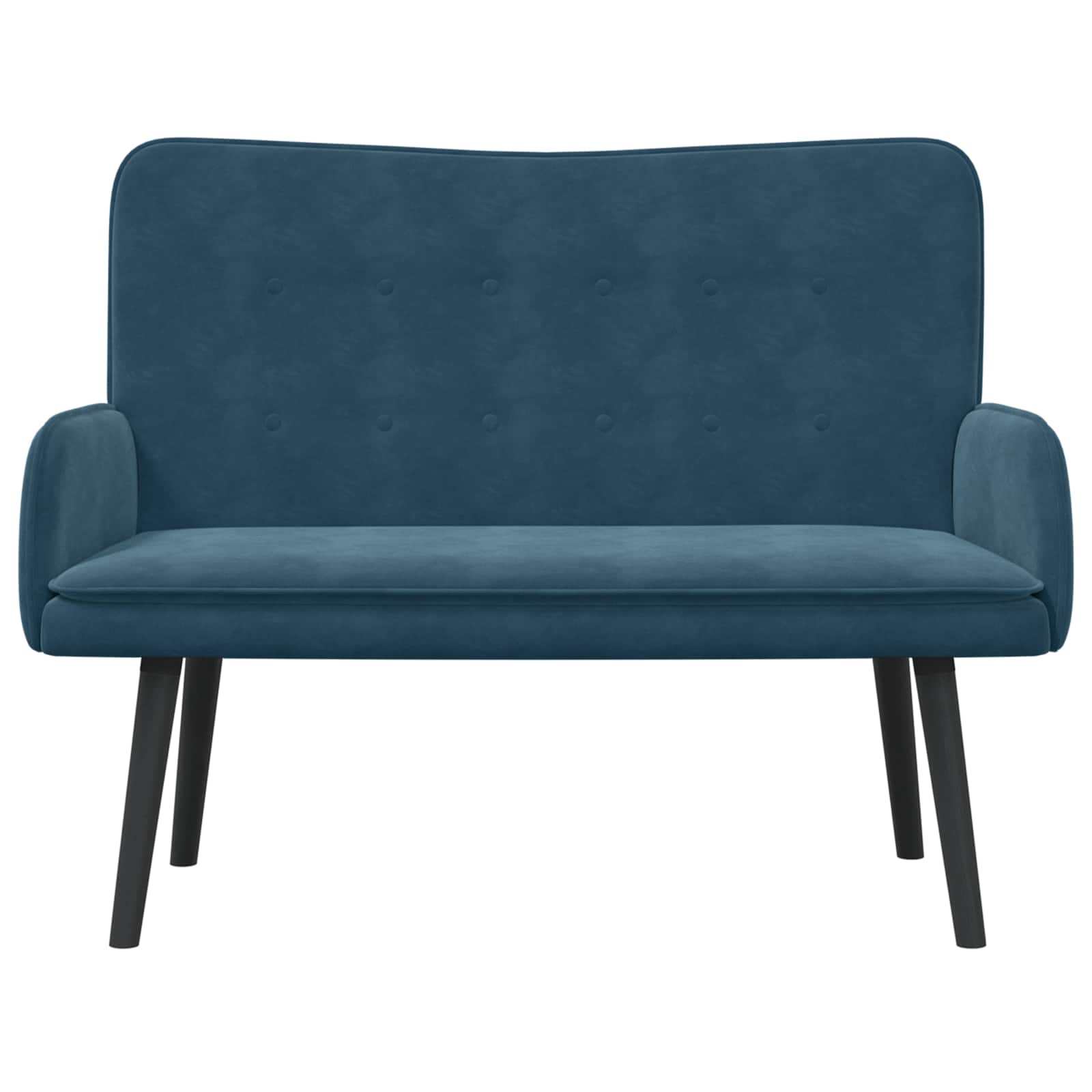 Kétfős kanapé kék 115 x 61 x 87 cm bársony