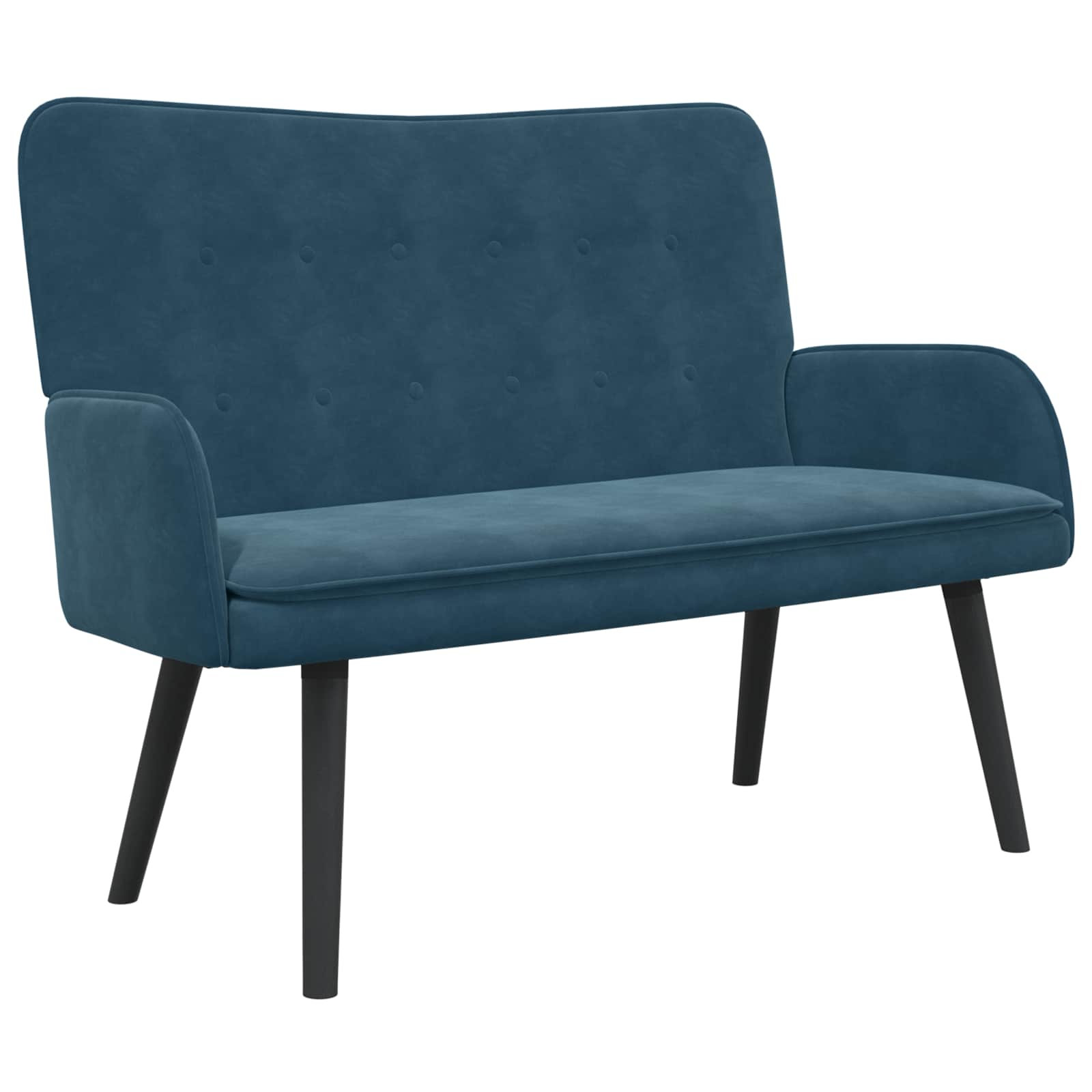 Kétfős kanapé kék 115 x 61 x 87 cm bársony