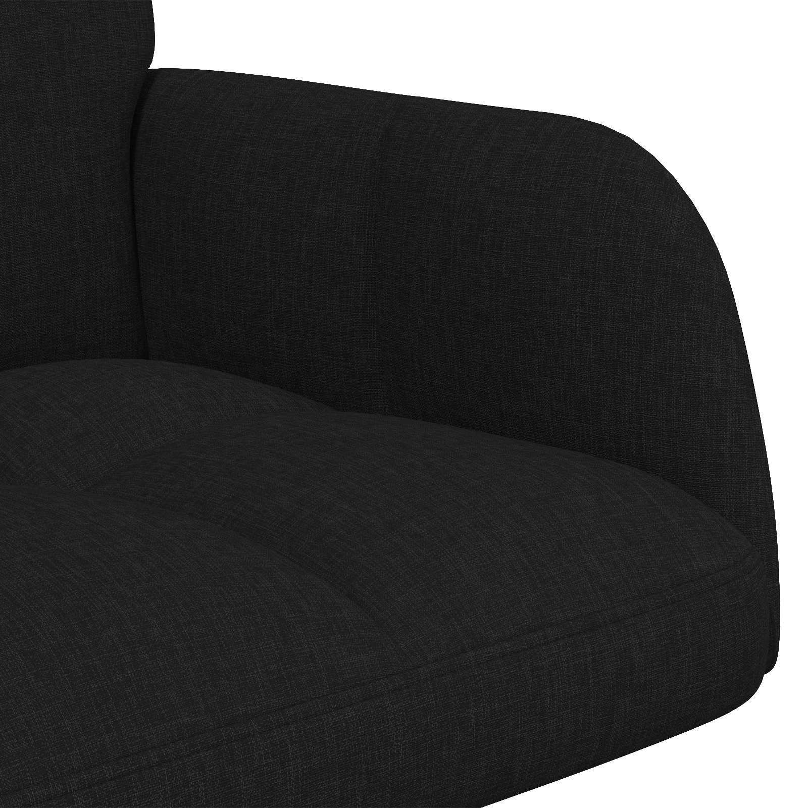 Kétfős kanapé fekete 115 x 61 x 87 cm szövet