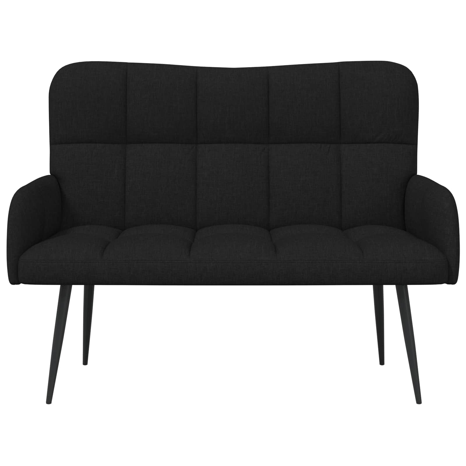 Kétfős kanapé fekete 115 x 61 x 87 cm szövet