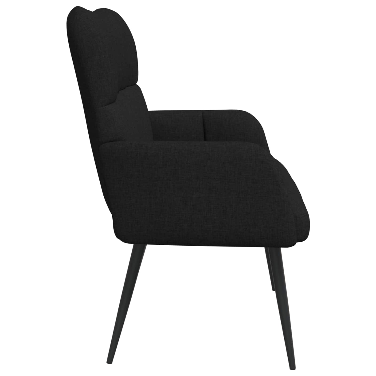 Kétfős kanapé fekete 115 x 61 x 87 cm szövet