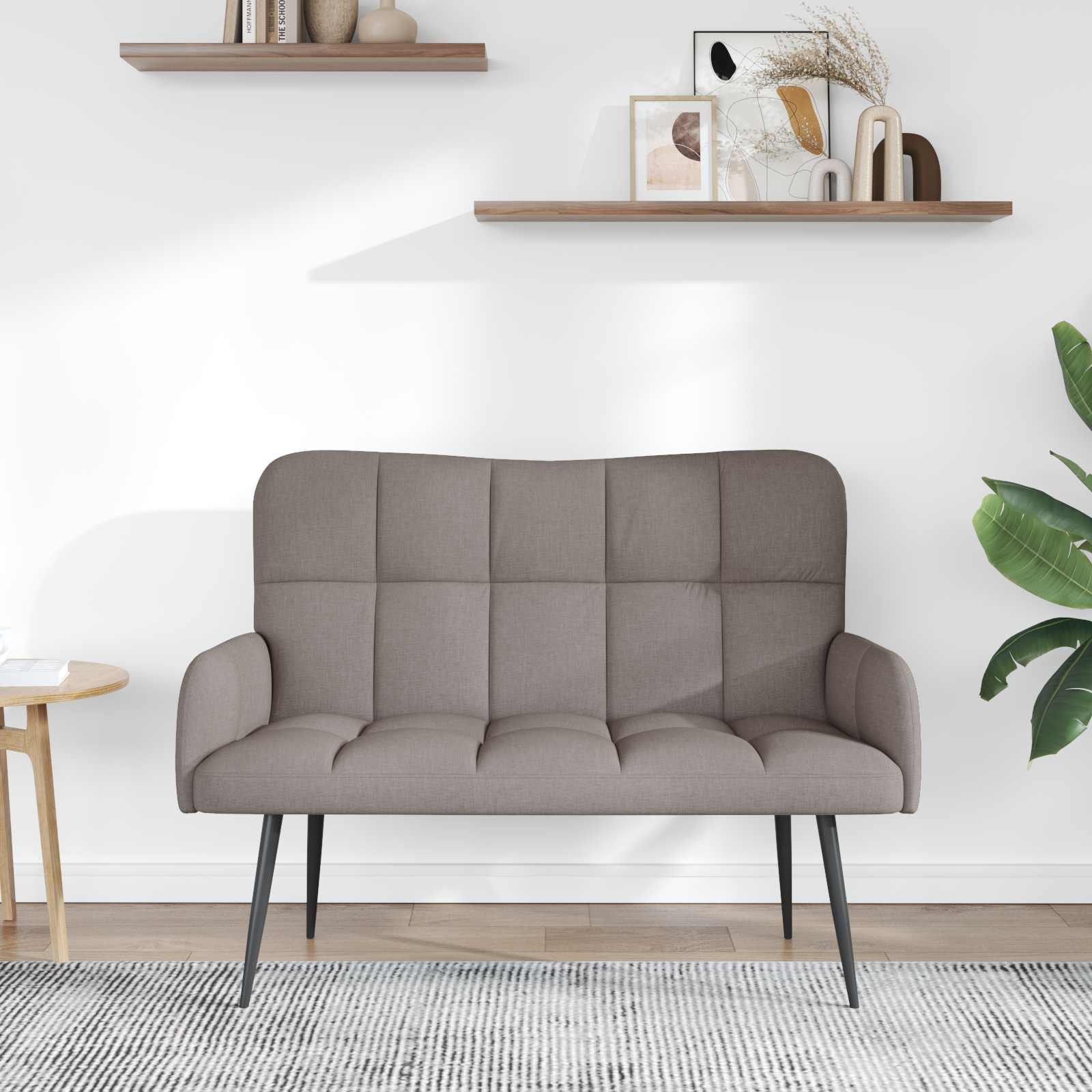 Kétfős kanapé tópszínű 115 x 61 x 87 cm szövet