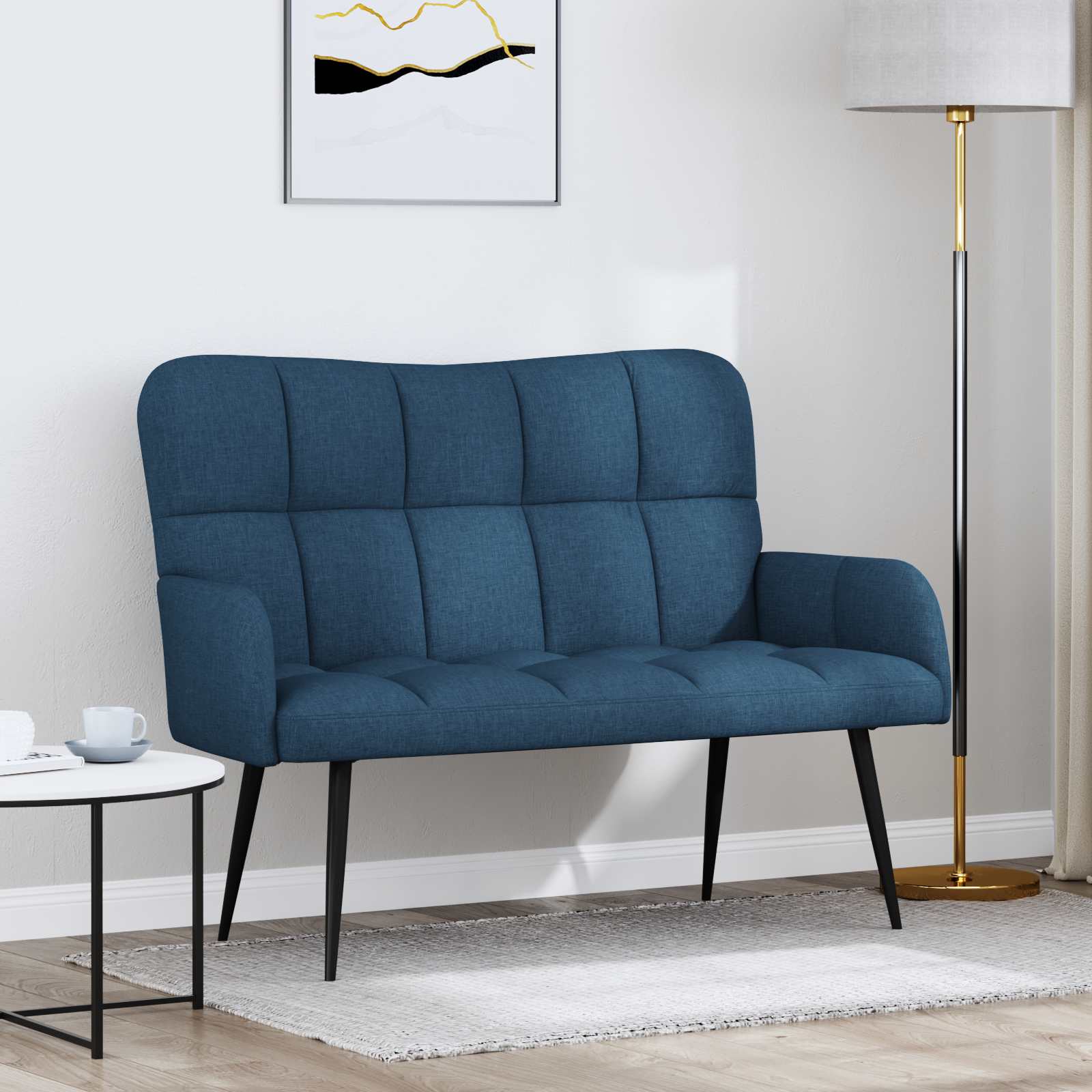 Kétfős kanapé kék 115 x 61 x 87 cm szövet