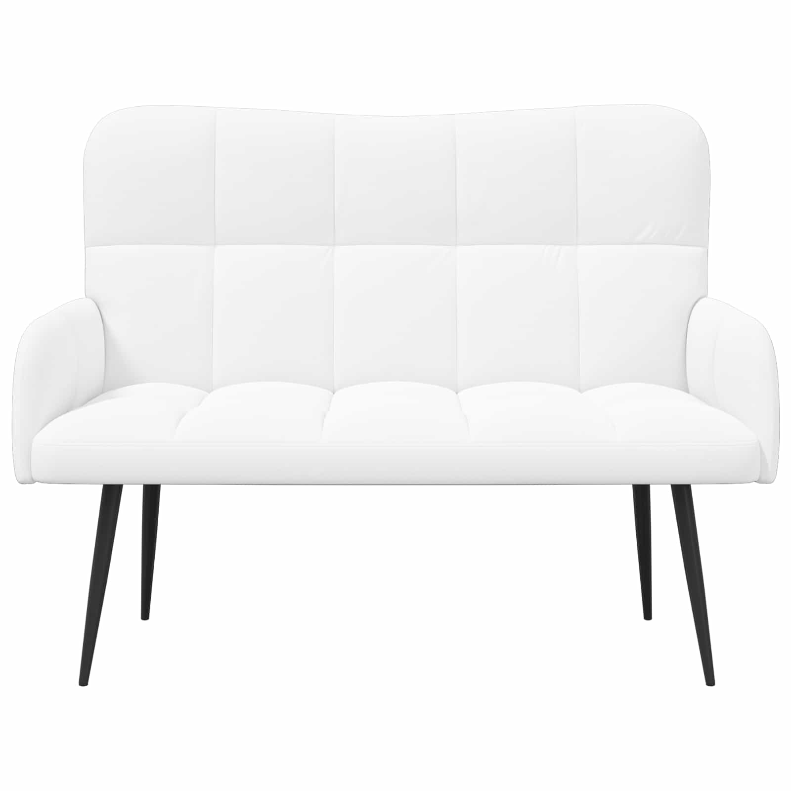 Kétfős kanapé fehér 115 x 61 x 87 cm szövet