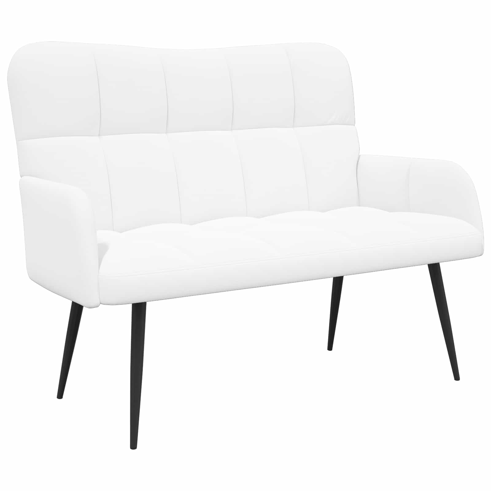 Kétfős kanapé fehér 115 x 61 x 87 cm szövet