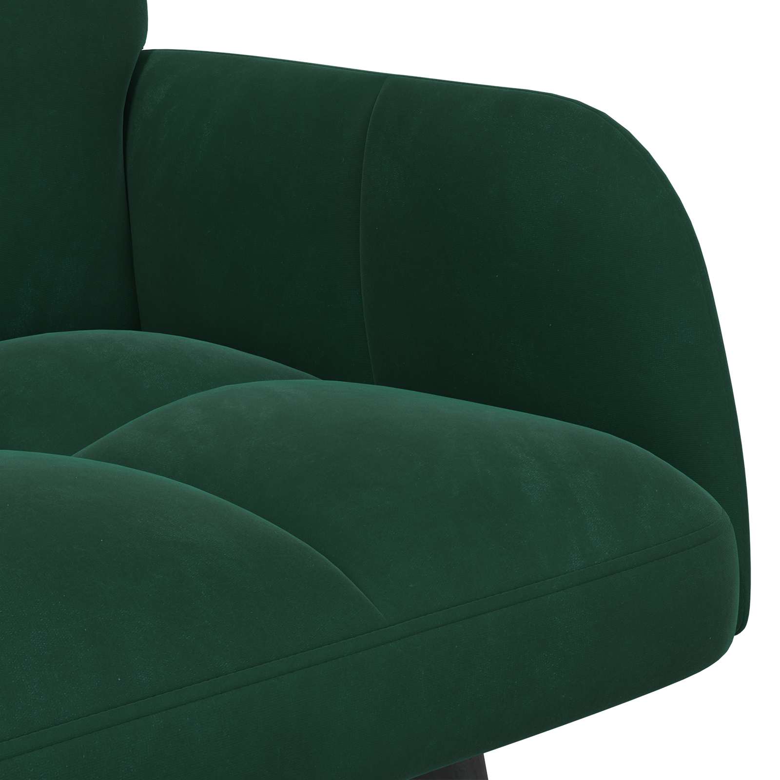 Kétfős kanapé sötétzöld 115 x 61 x 87 cm bársony