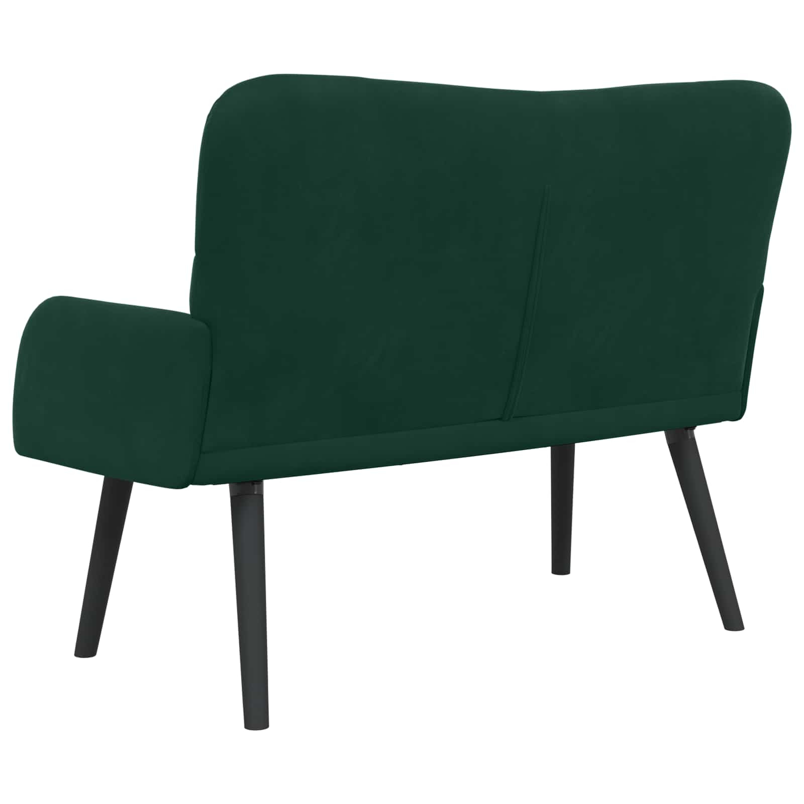 Kétfős kanapé sötétzöld 115 x 61 x 87 cm bársony