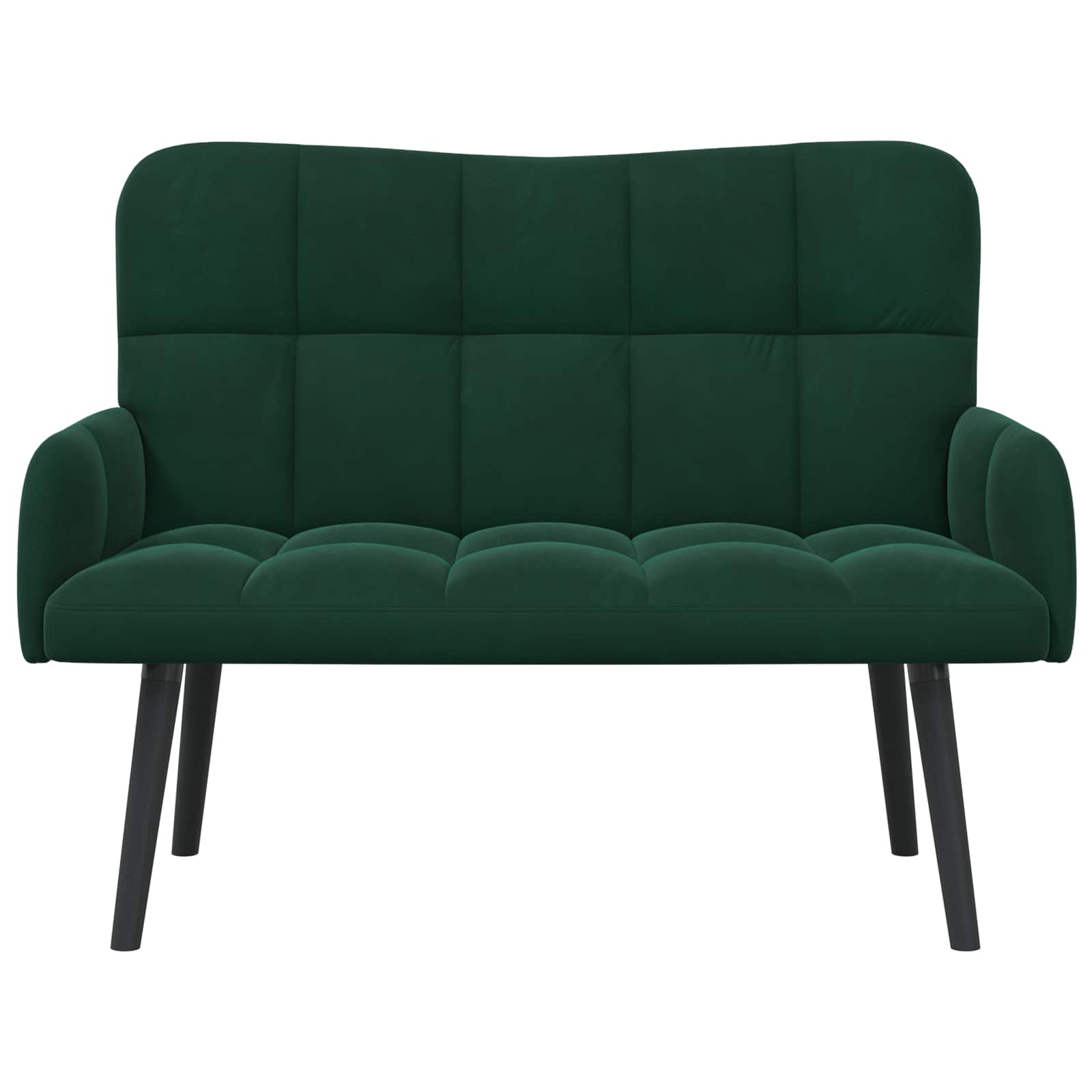 Kétfős kanapé sötétzöld 115 x 61 x 87 cm bársony