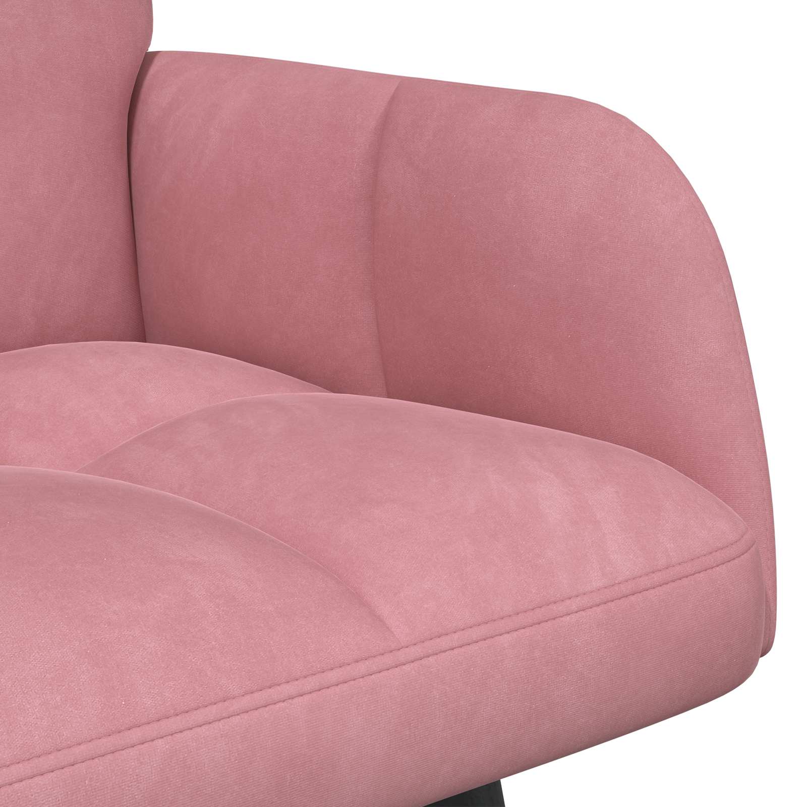 Kétfős kanapé rózsaszín 115 x 61 x 87 cm bársony