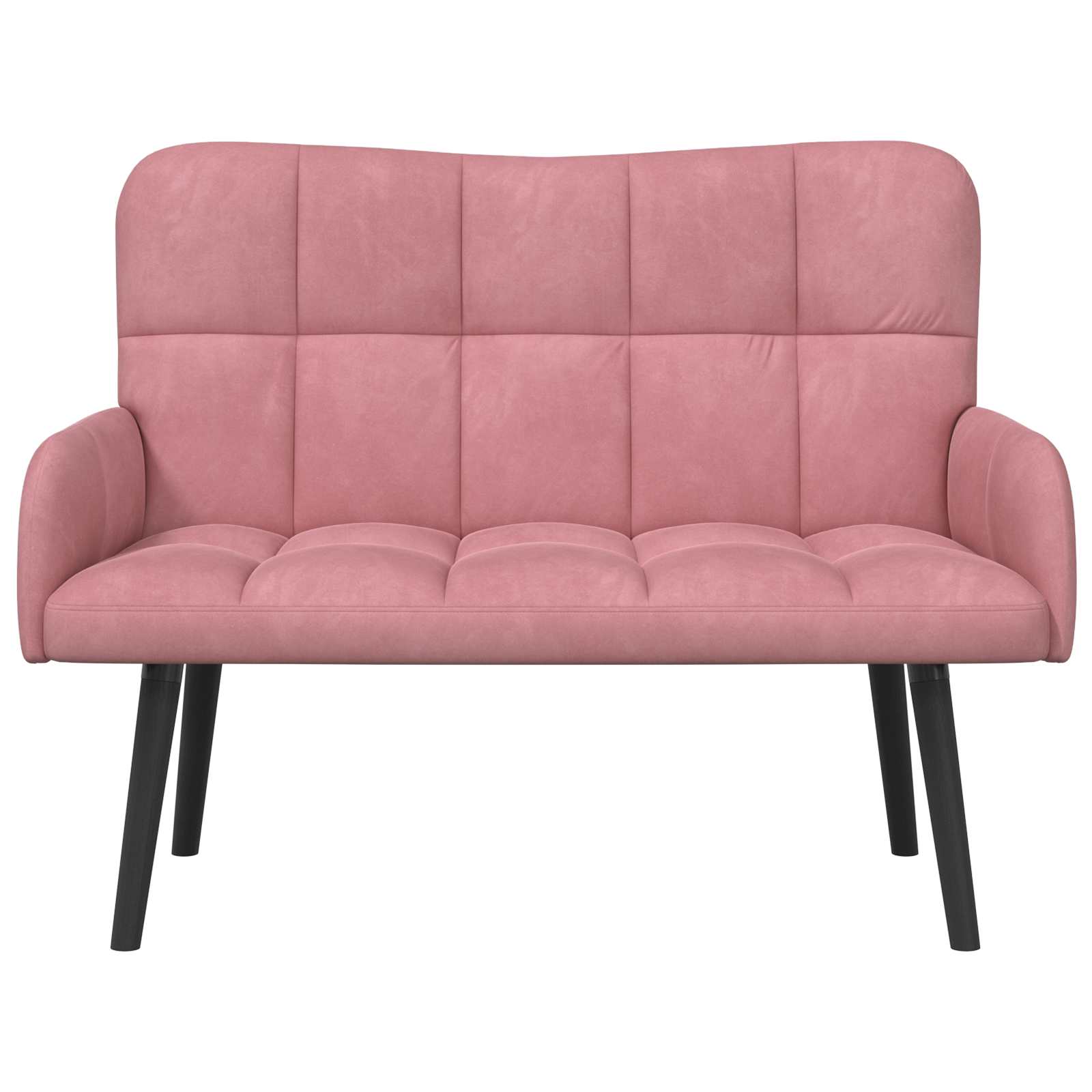 Kétfős kanapé rózsaszín 115 x 61 x 87 cm bársony