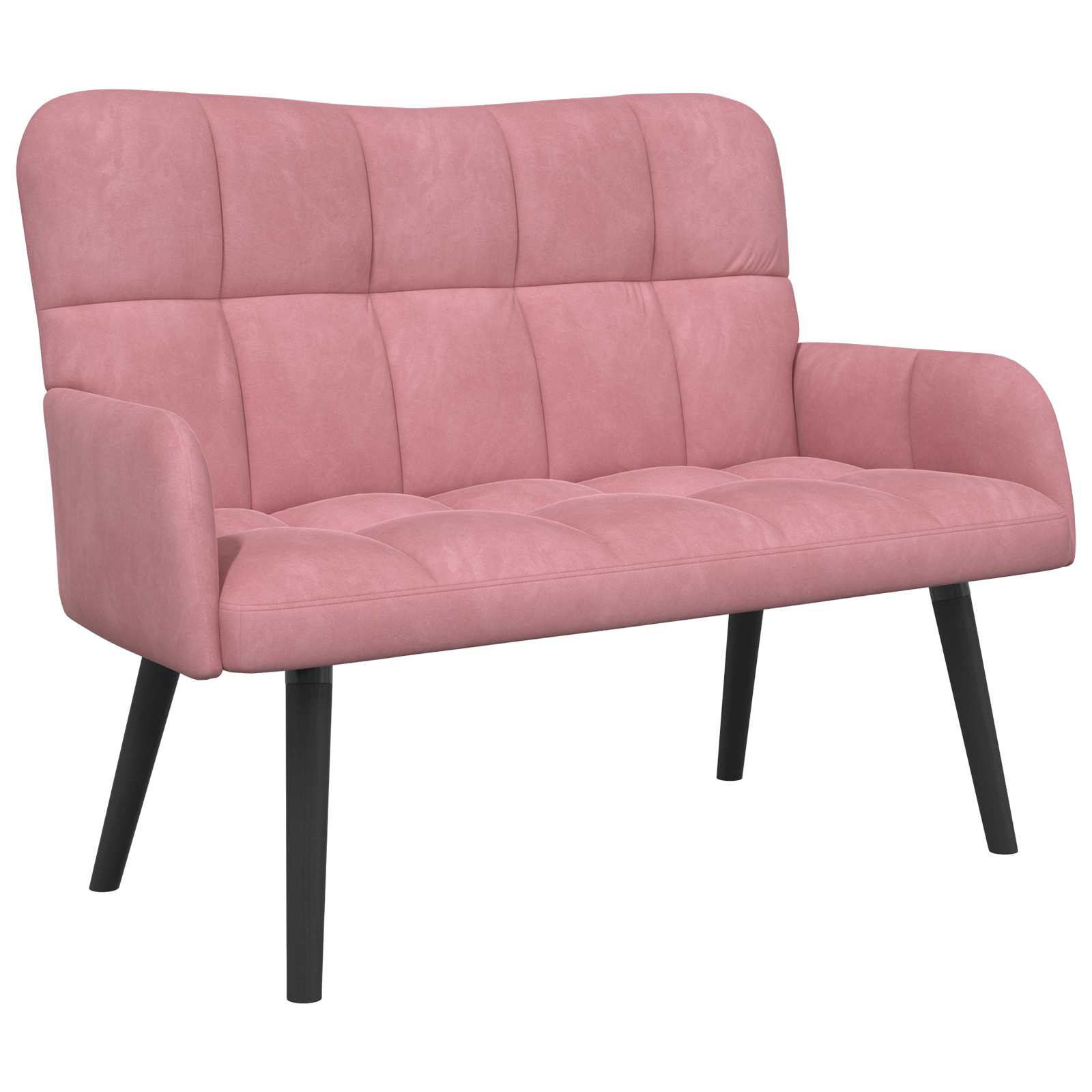 Kétfős kanapé rózsaszín 115 x 61 x 87 cm bársony