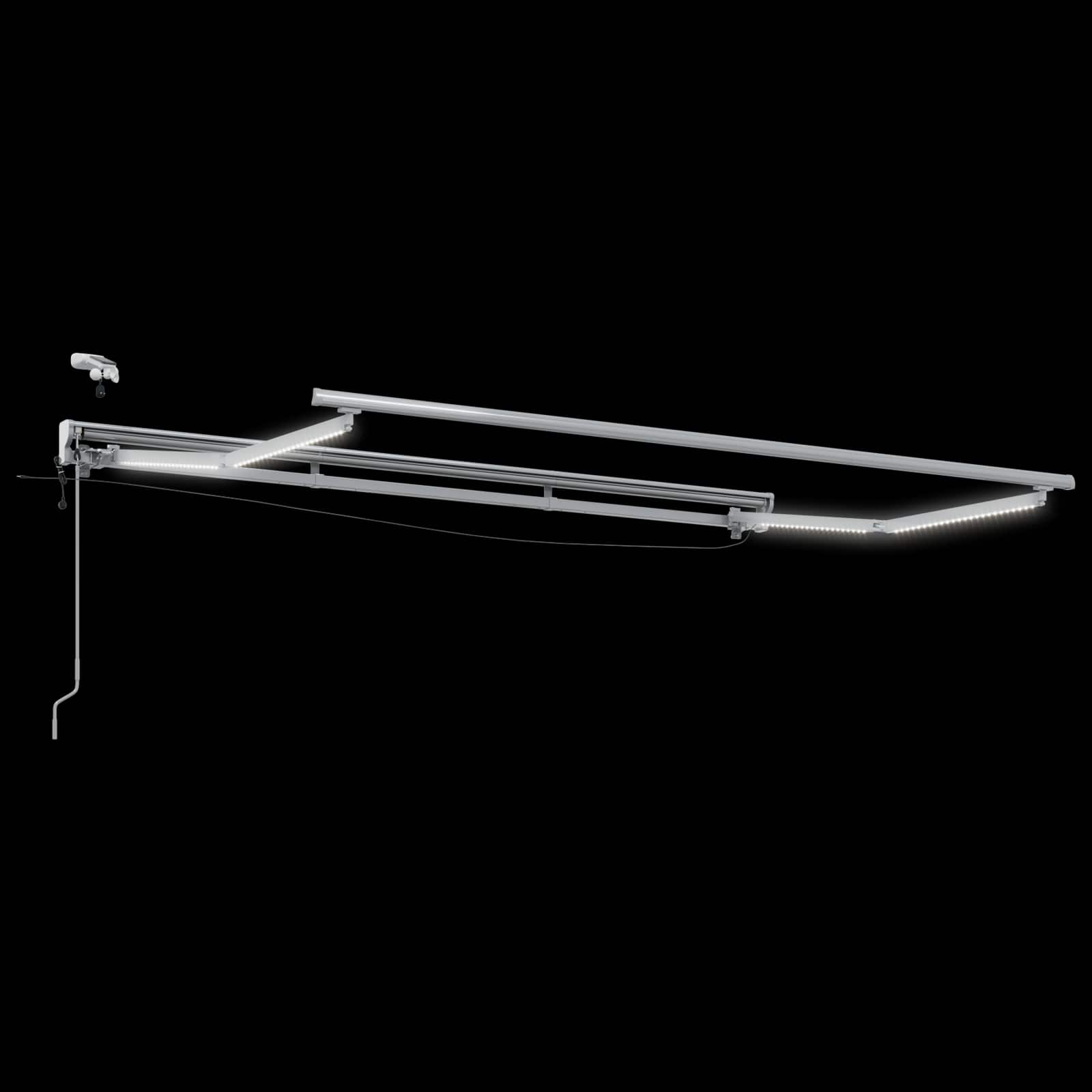 Elektromos kihúzható napernyő sárga és fehér 3,5 x 2,5 m