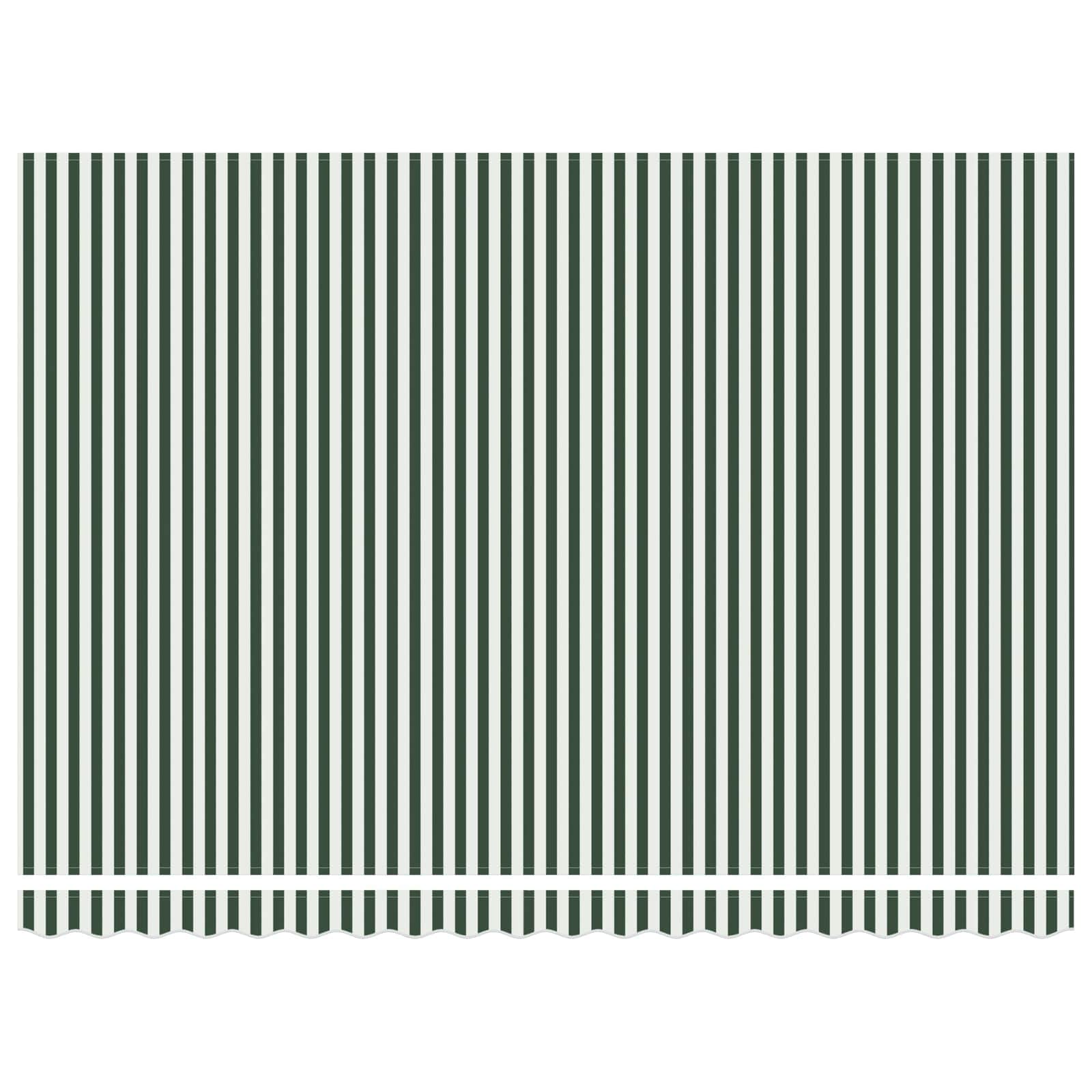 Elektromos kihúzható napernyő zöld és fehér 4 × 3,5 m