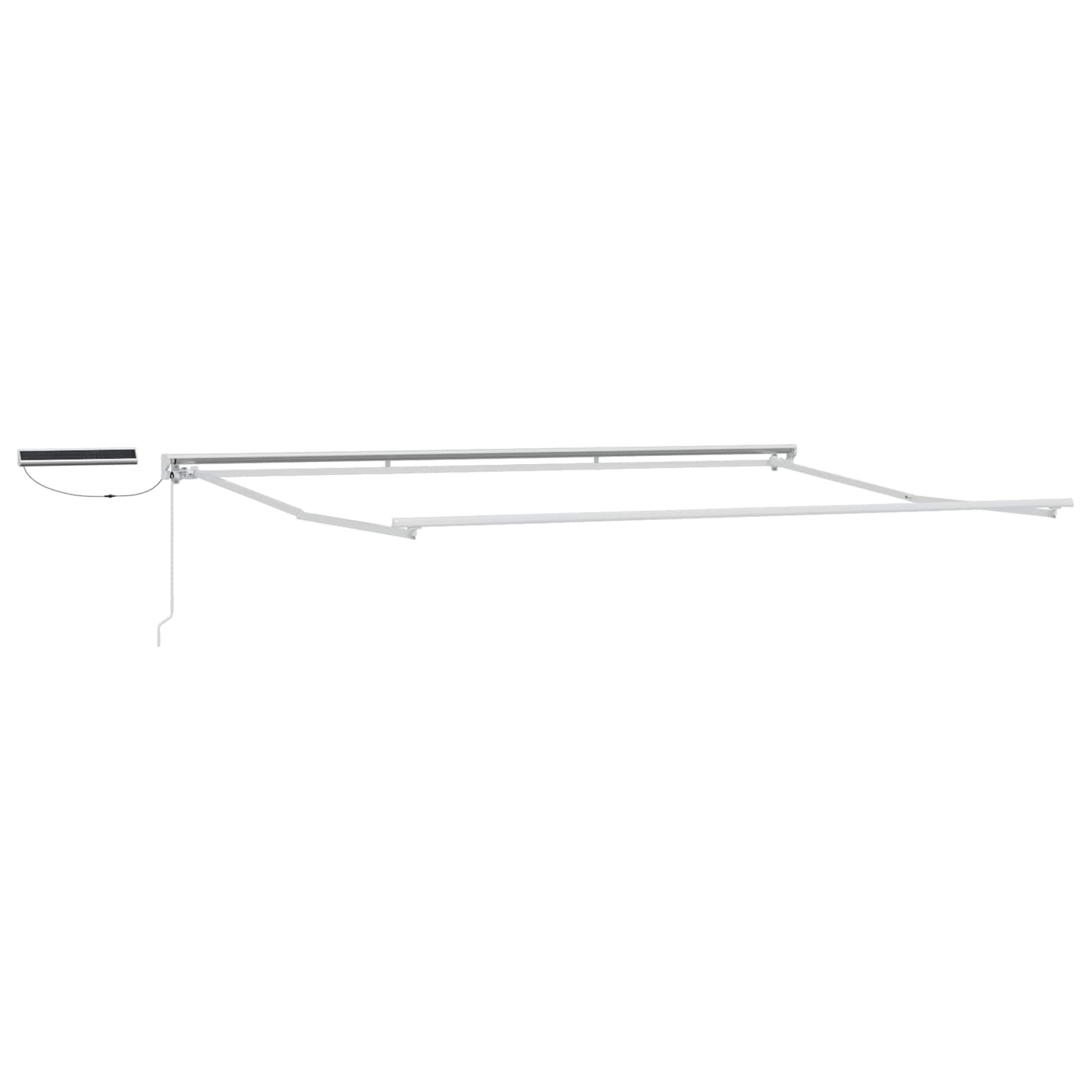 Elektromos kihúzható napernyő narancssárga és fekete 5 × 3,5 m