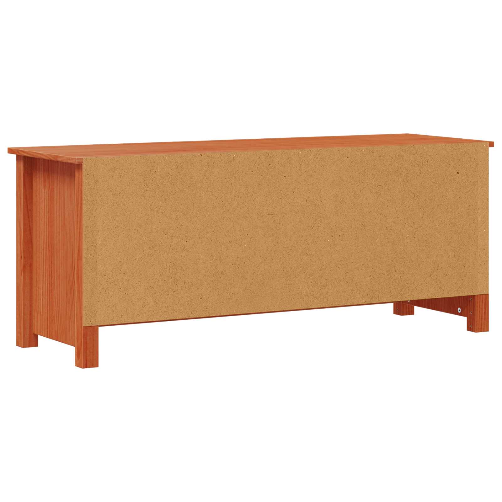 Cipőszekrény viaszbarna 110 x 38 x 45,5 cm tömör fenyő
