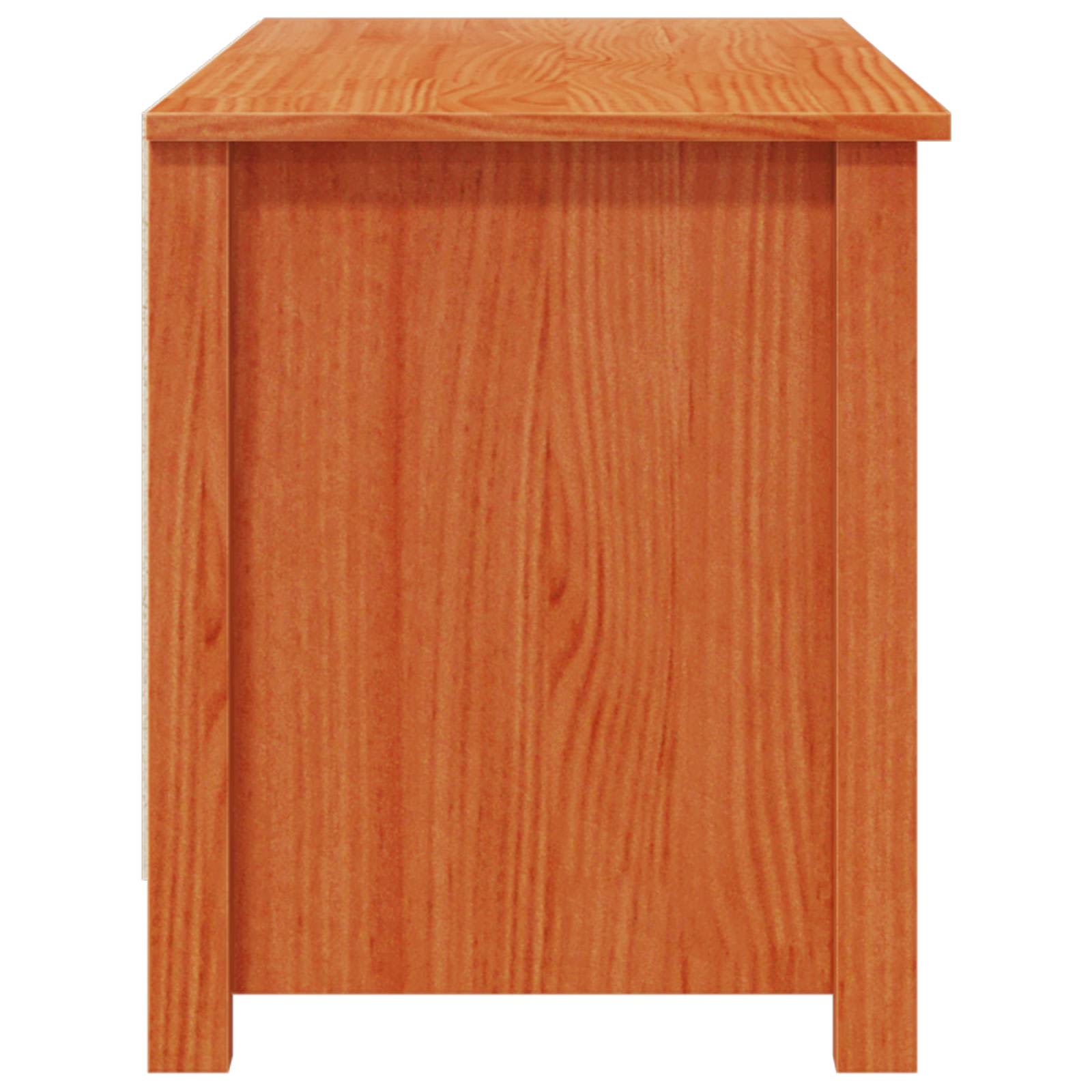 Cipőszekrény viaszbarna 110 x 38 x 45,5 cm tömör fenyő
