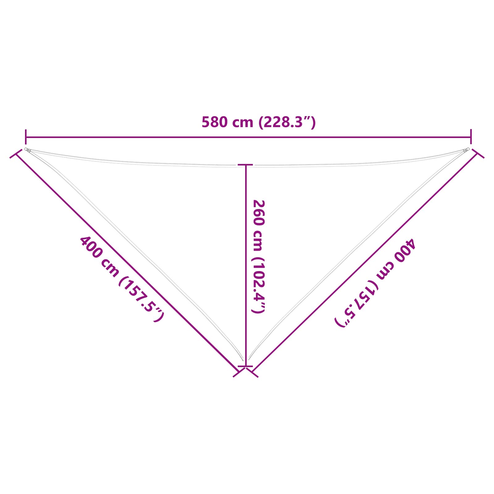Kültéri napernyő vászon 4 x 4 x 5,8 m 100% poliészter oxford