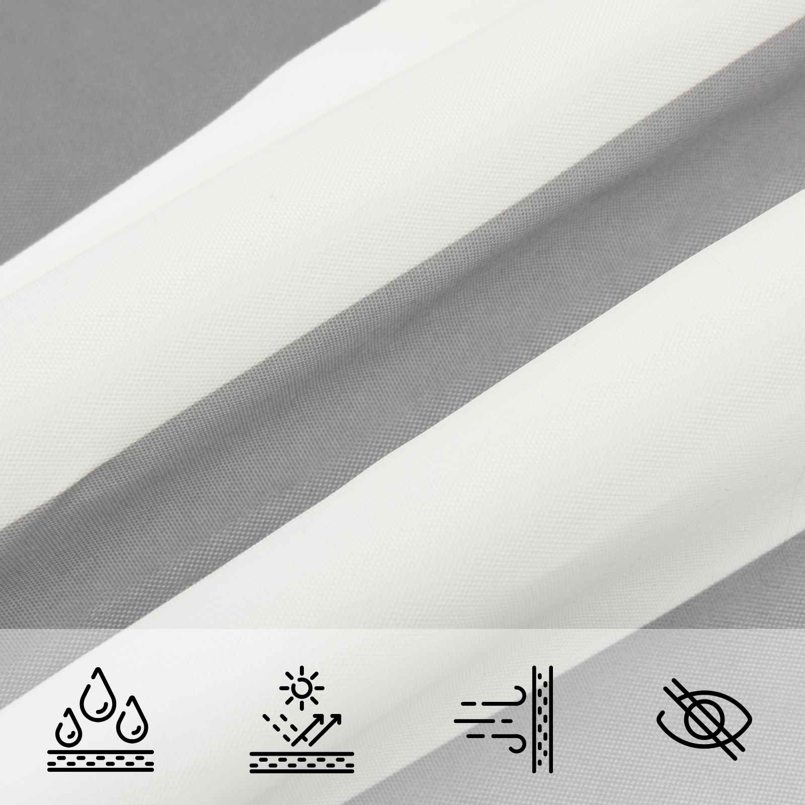 Kültéri napernyő vászon világosszürke és fehér 7 x 5 x 5 m