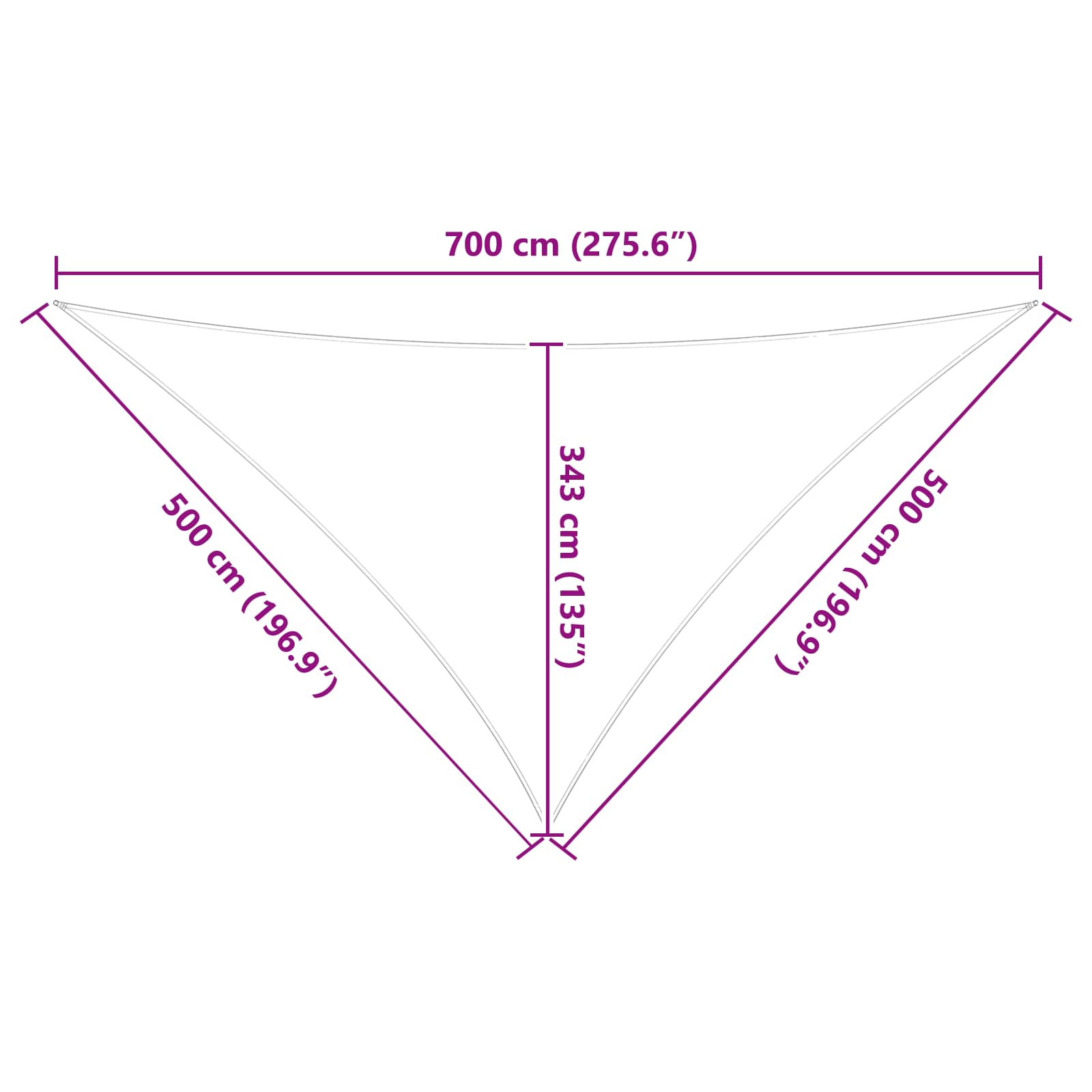 Kültéri napernyő vászon világosszürke és fehér 7 x 5 x 5 m