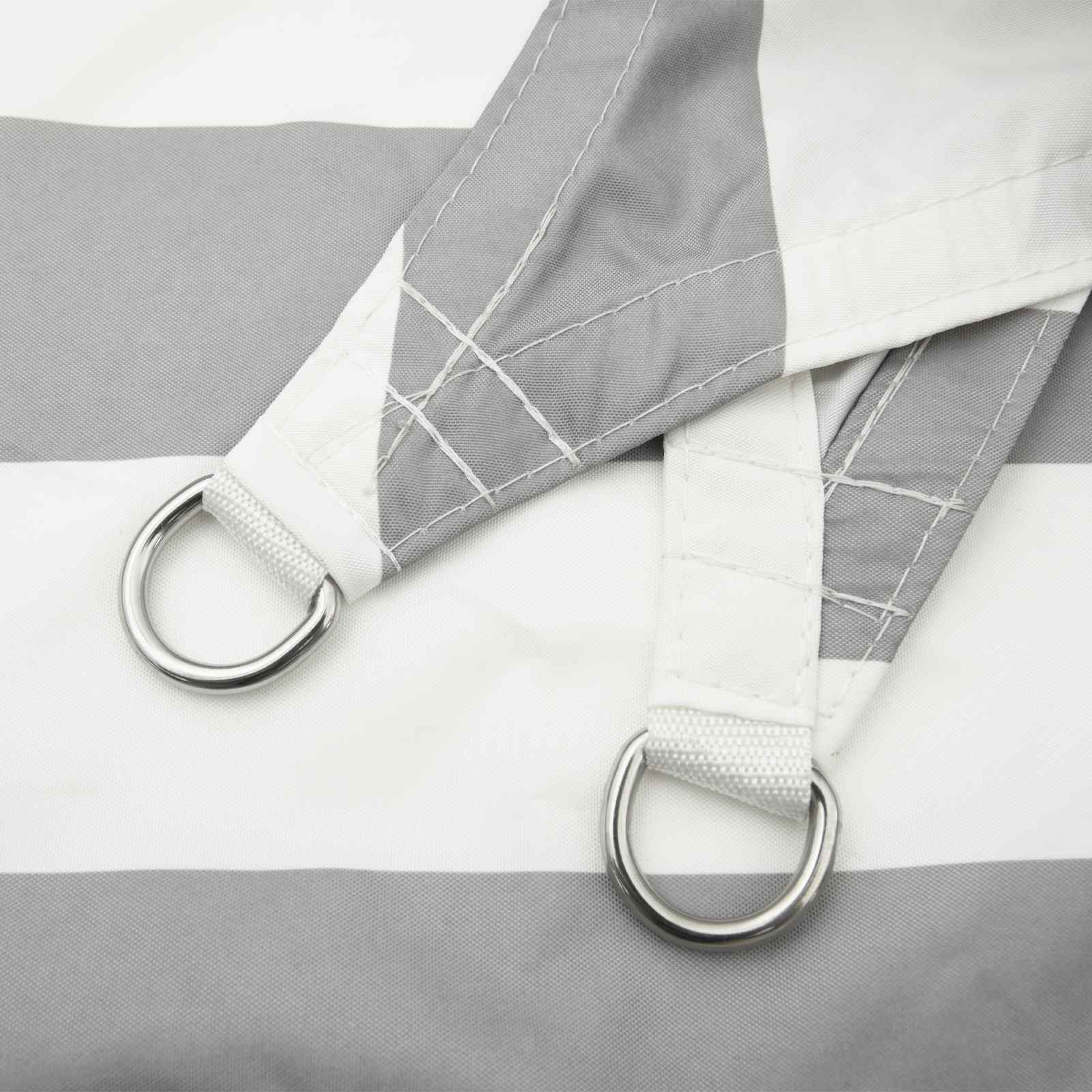 Kültéri napernyő vászon világosszürke és fehér 3 x 3 x 4,24 m