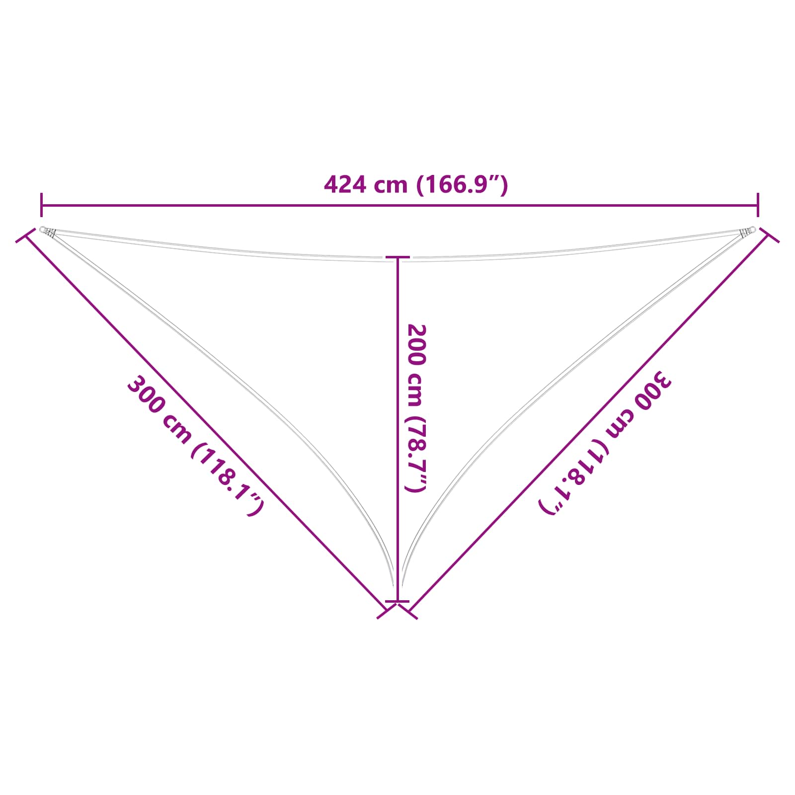 Kültéri napernyő vászon világosszürke és fehér 3 x 3 x 4,24 m