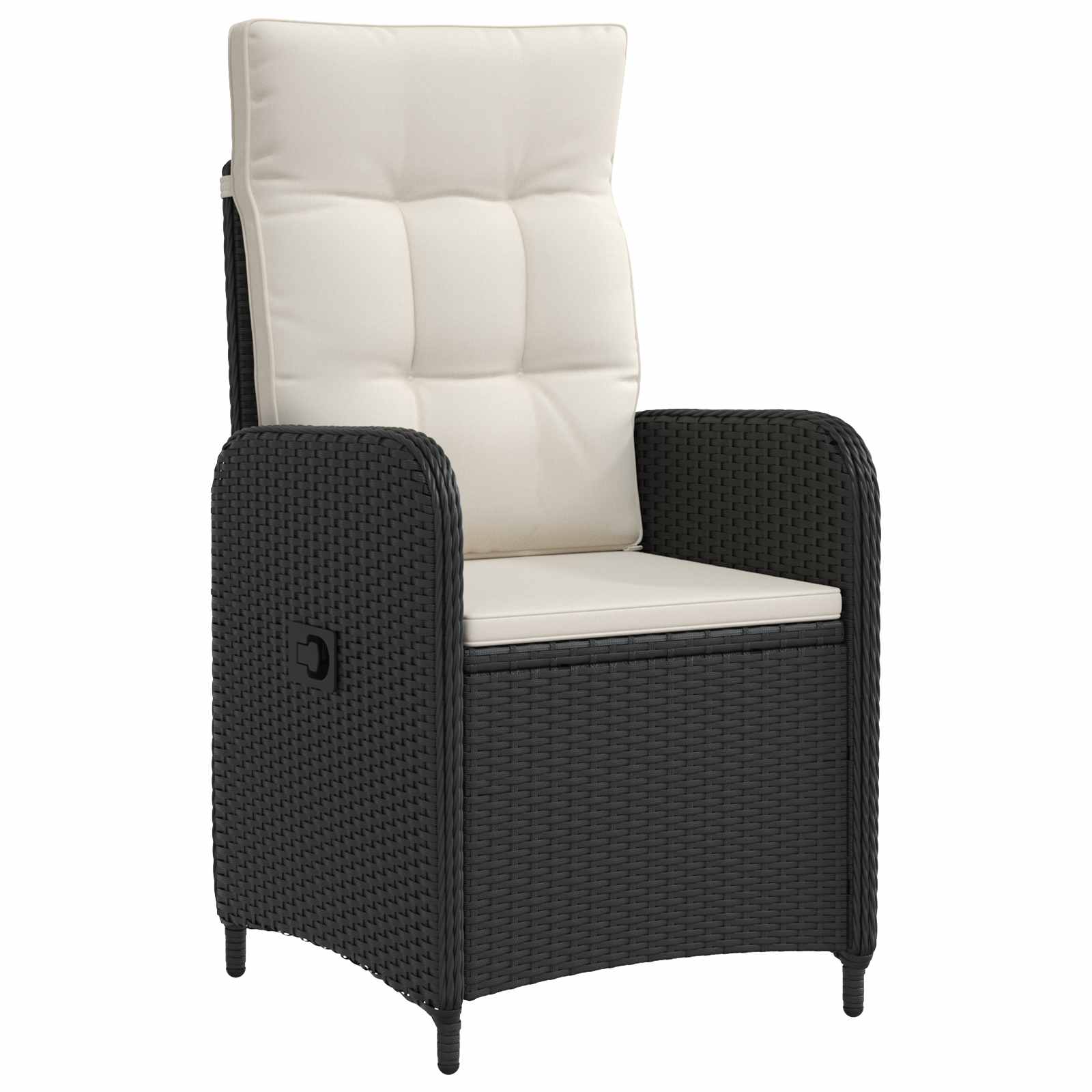 Kültéri étkező szett 3 pcs pe rattan és porbevonatos acél