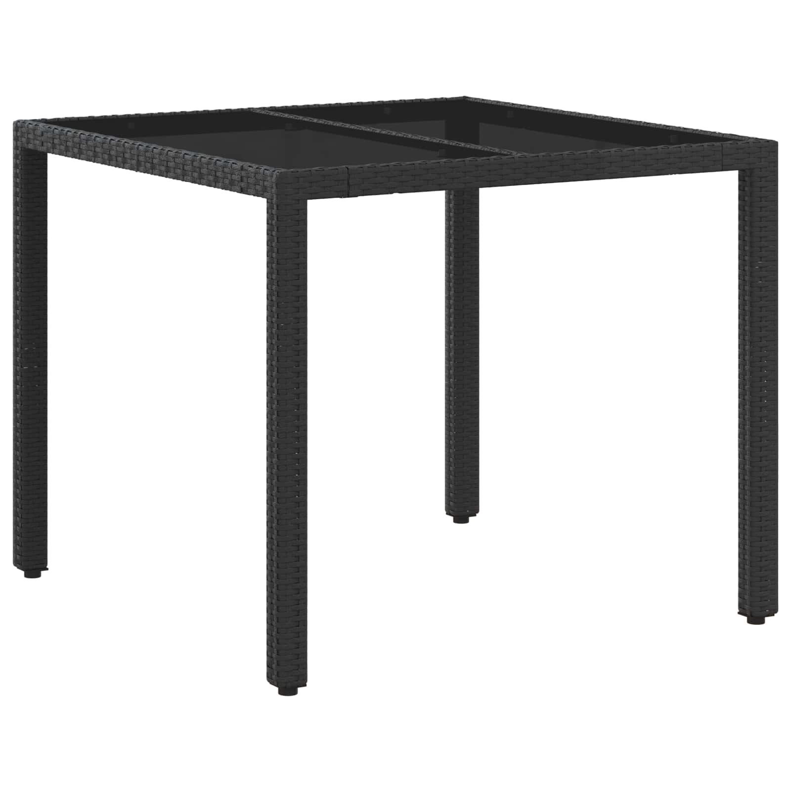 Kültéri étkező szett 3 pcs pe rattan és porbevonatos acél