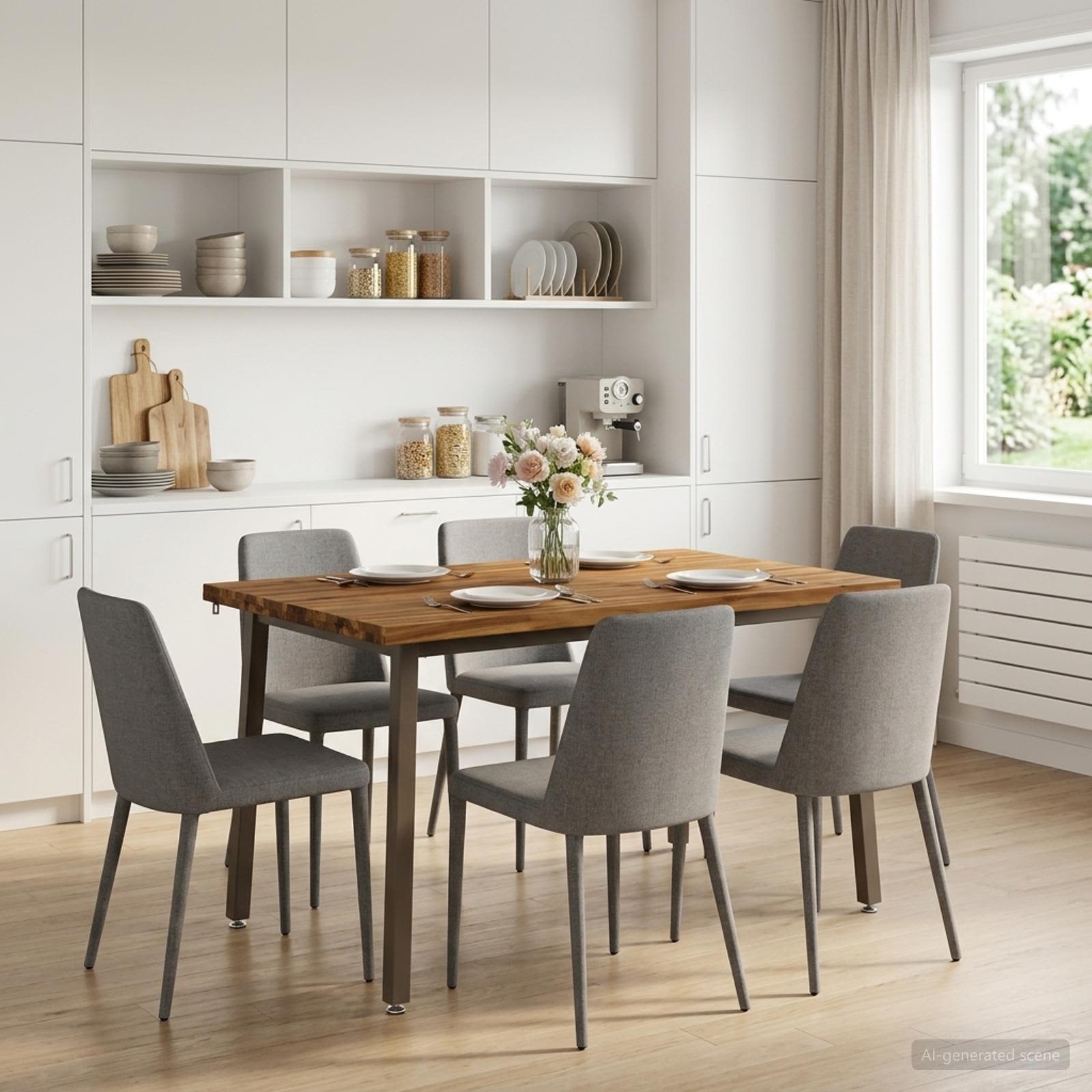 110 x 55 x 75 cm tömör akácfa természetes és kávé négyszögletes