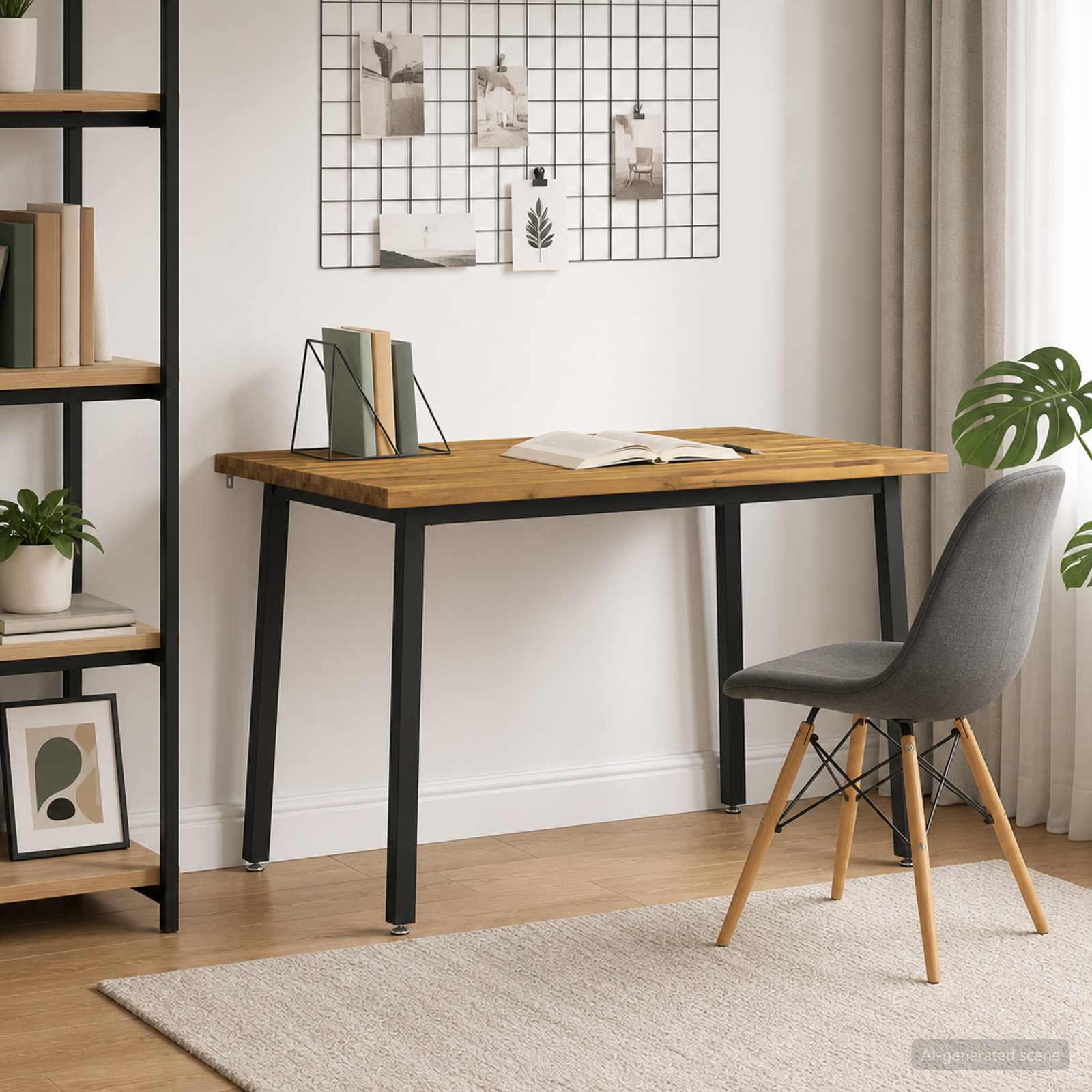 110 x 55 x 75 cm tömör akácfa fehér és fekete négyszögletes