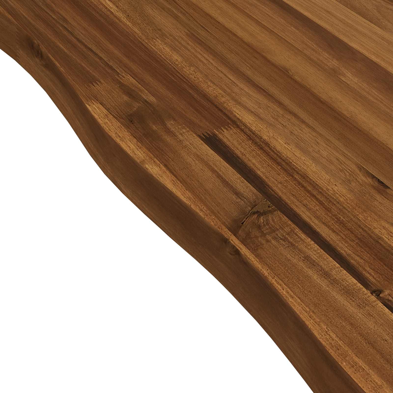 110 x 55 x 75 cm tömör akácfa természetes és kávé négyszögletes