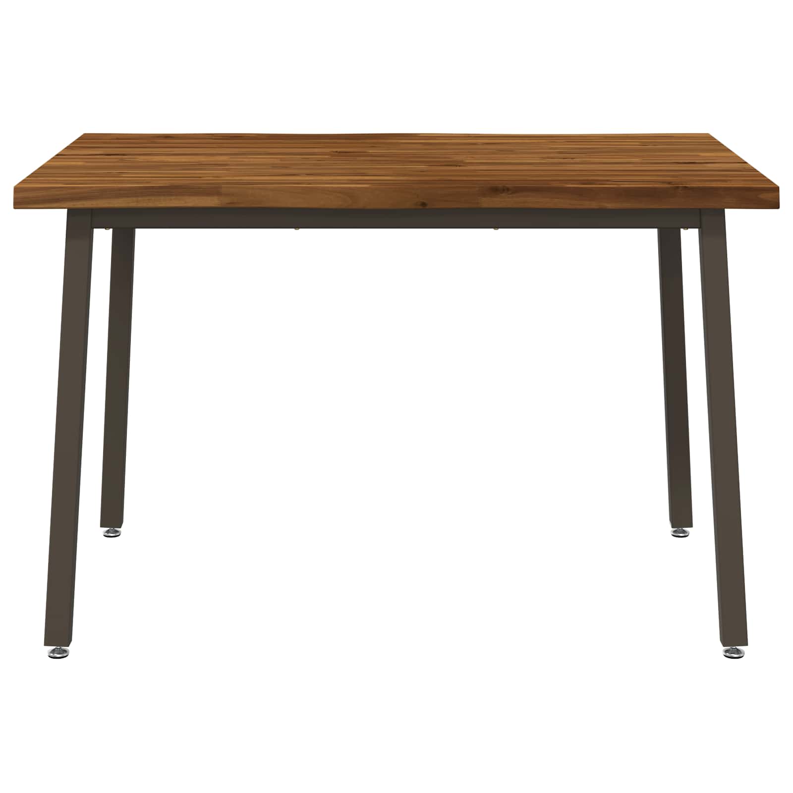 110 x 55 x 75 cm tömör akácfa természetes és kávé négyszögletes