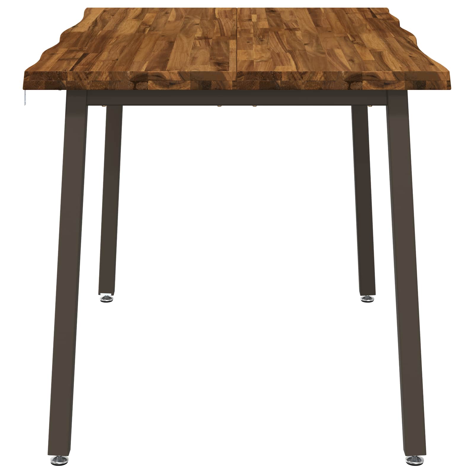 110 x 55 x 75 cm tömör akácfa természetes és kávé négyszögletes