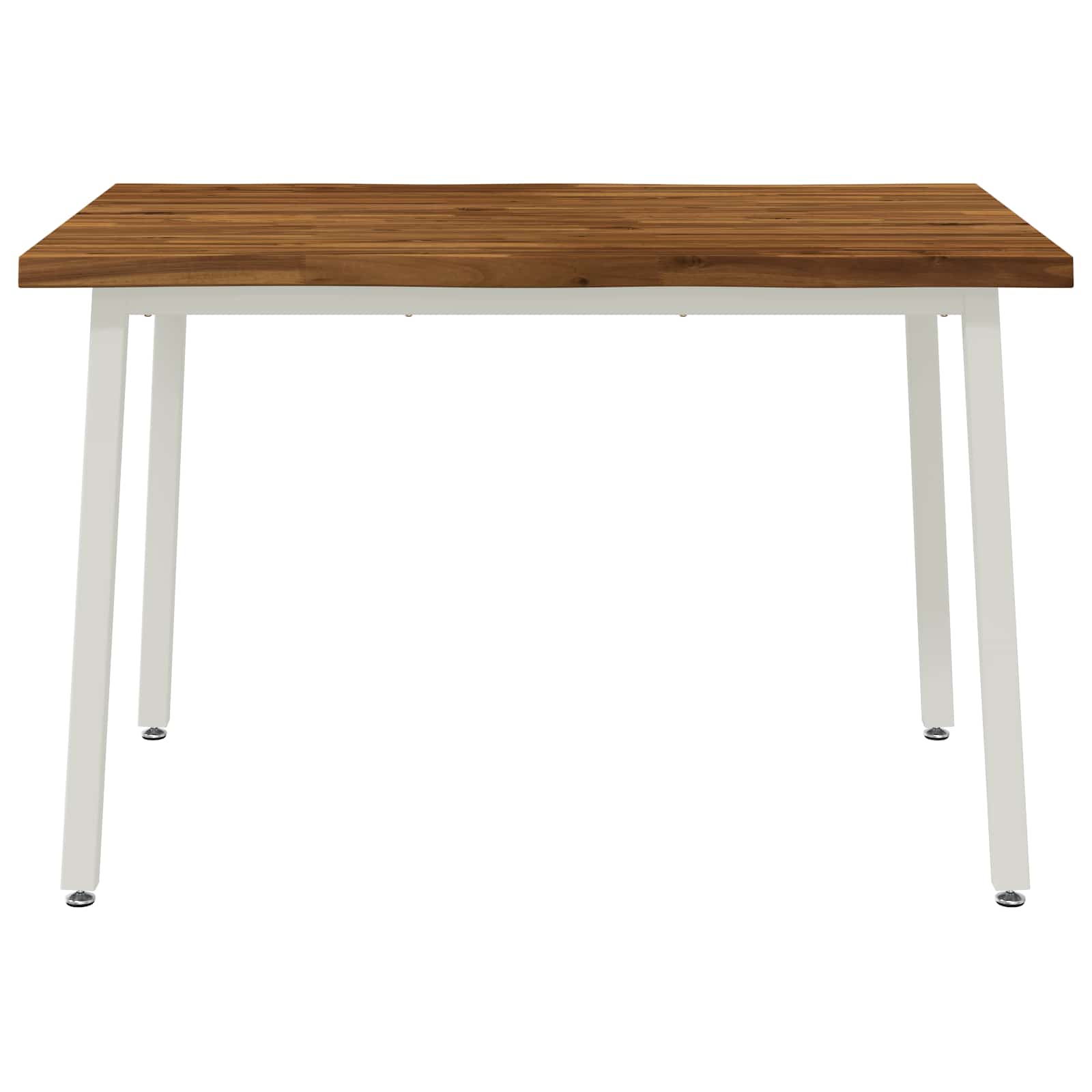 110 x 55 x 75 cm tömör akácfa természetes és fehér