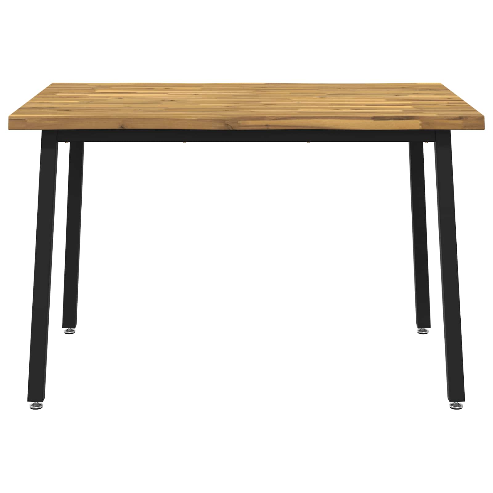 110 x 55 x 75 cm tömör akácfa fehér és fekete négyszögletes