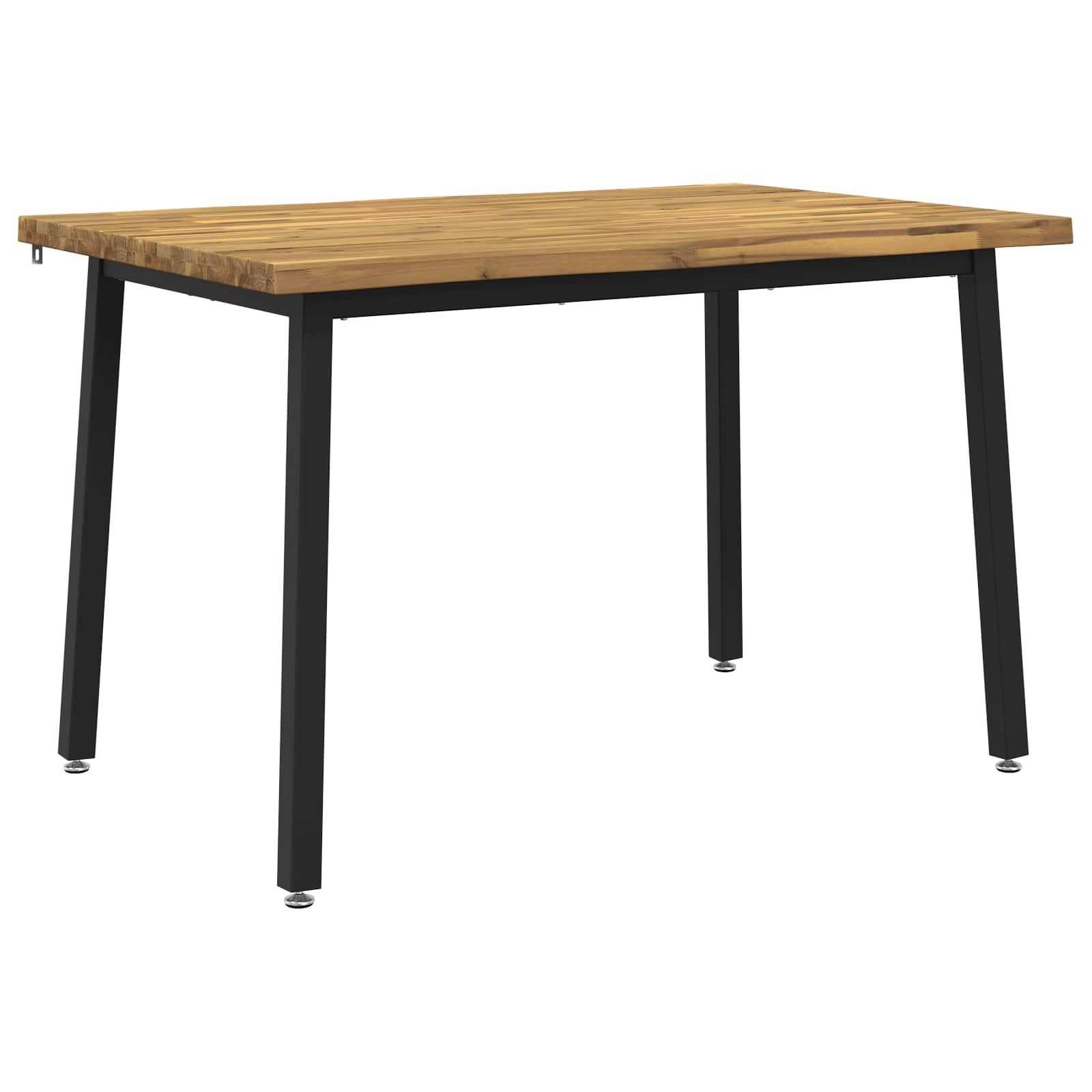 110 x 55 x 75 cm tömör akácfa fehér és fekete négyszögletes