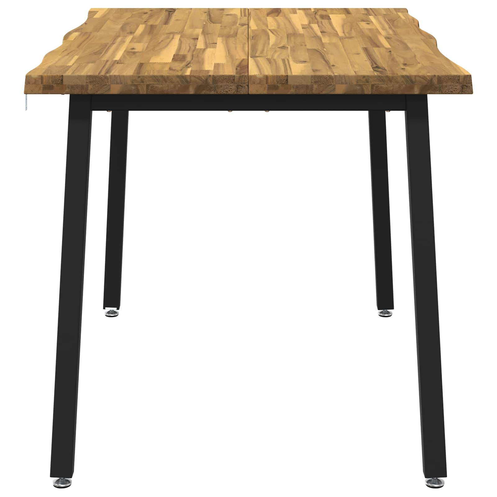 110 x 55 x 75 cm tömör akácfa fehér és fekete négyszögletes