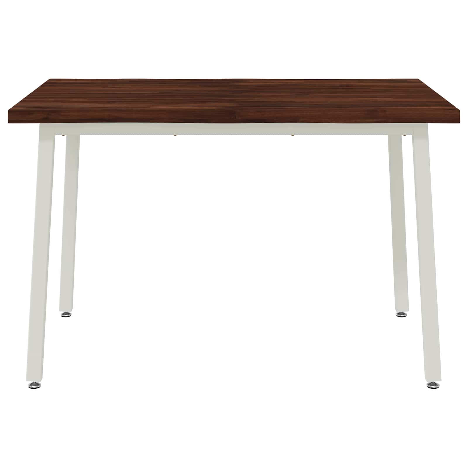120 x 70 x 75 cm tömör akácfa sötétbarna és fehér négyszögletes