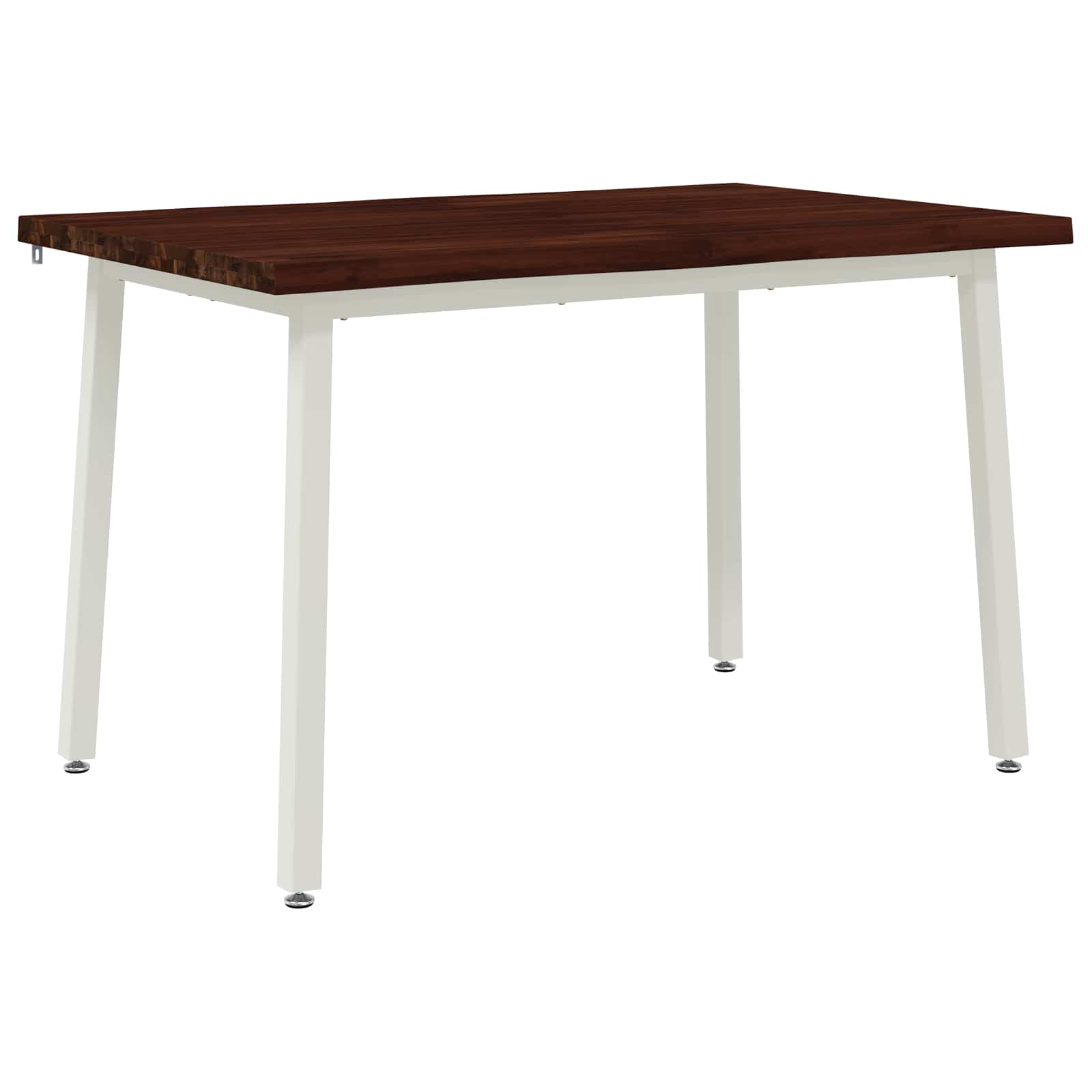 120 x 70 x 75 cm tömör akácfa sötétbarna és fehér négyszögletes