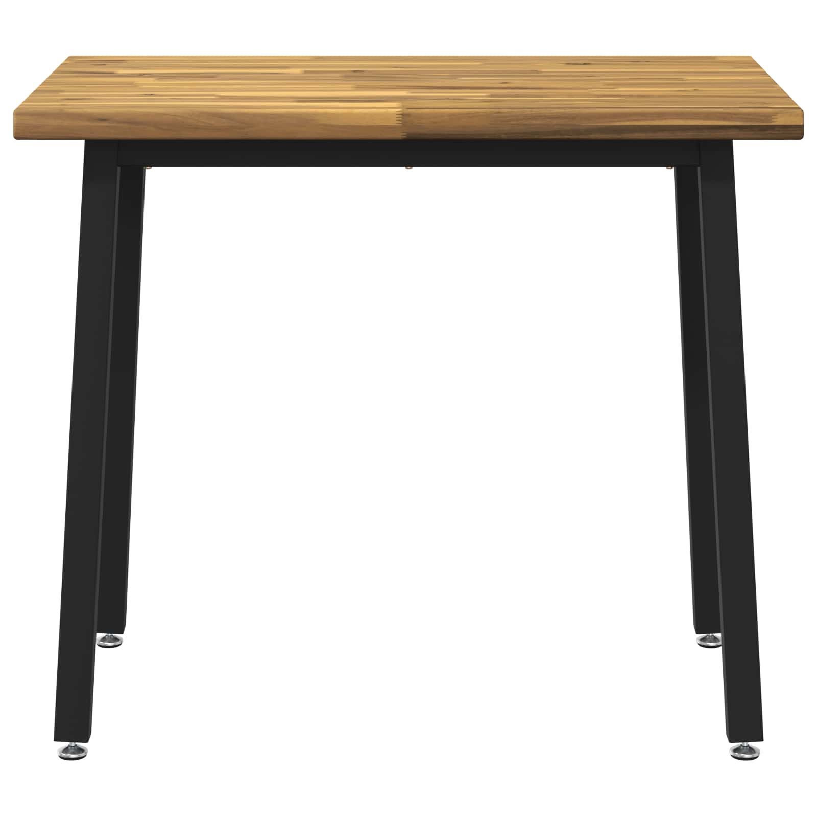 110 x 55 x 75 cm tömör akácfa fehér és fekete négyszögletes