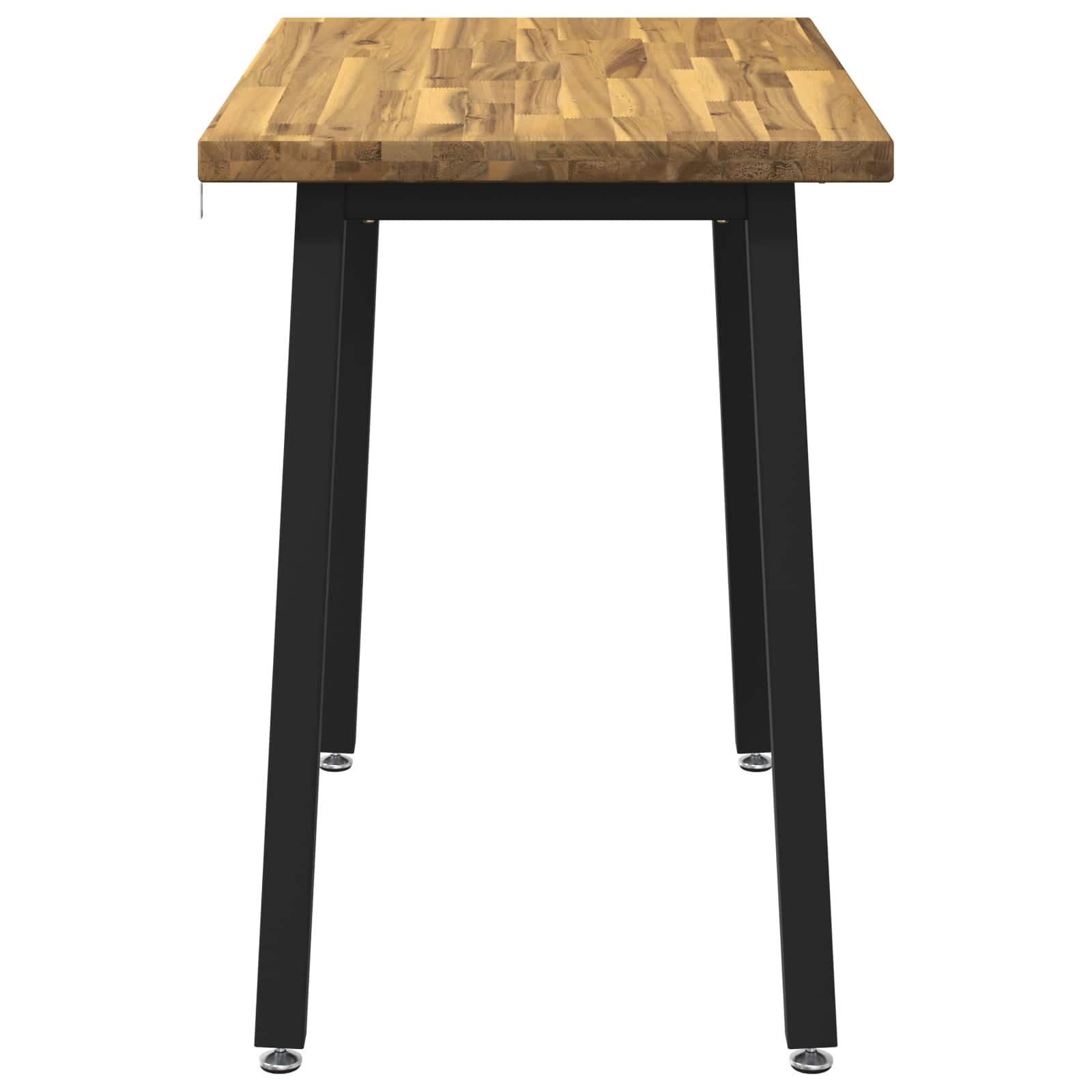 110 x 55 x 75 cm tömör akácfa fehér és fekete négyszögletes