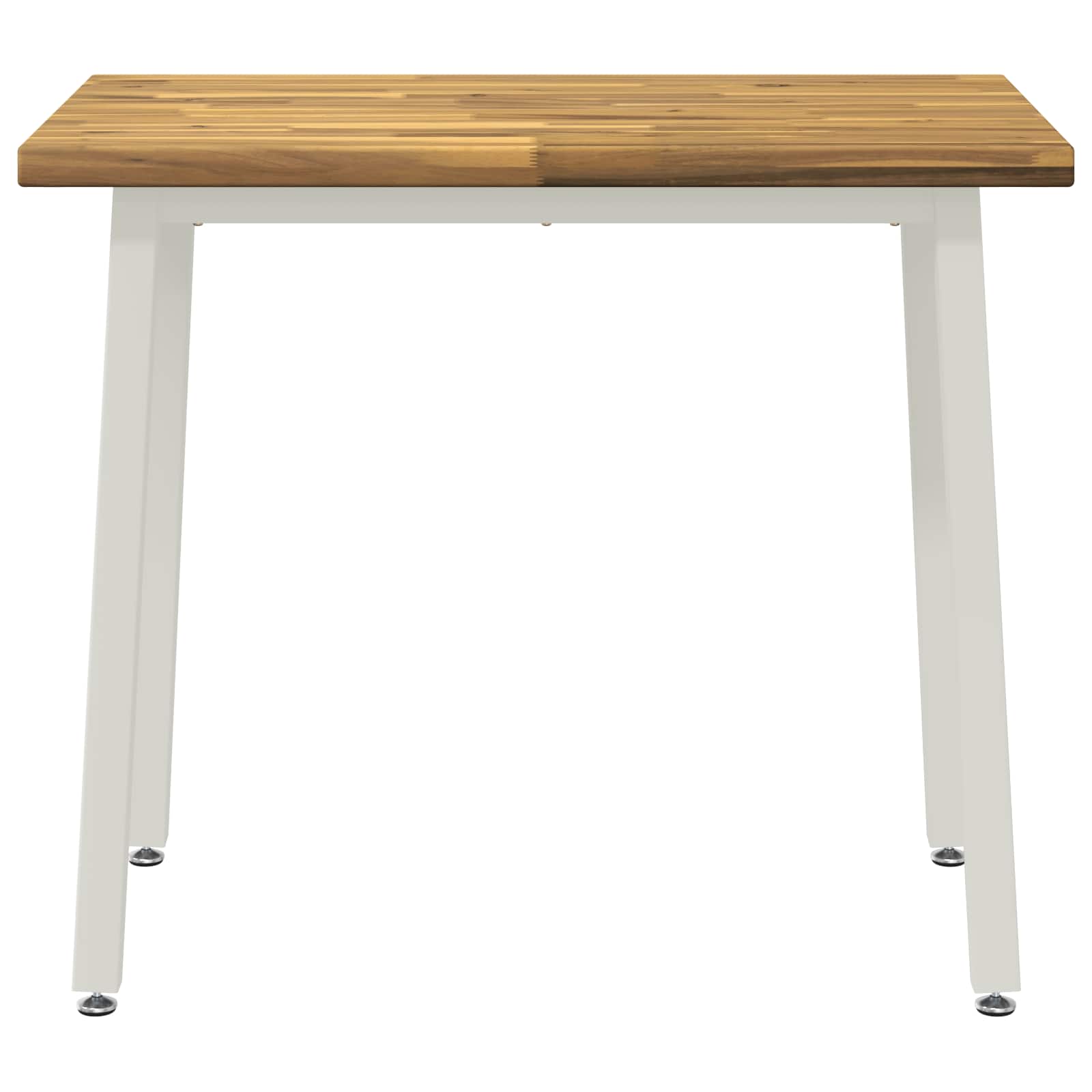 110 x 55 x 75 cm tömör akácfa fehér négyszögletes