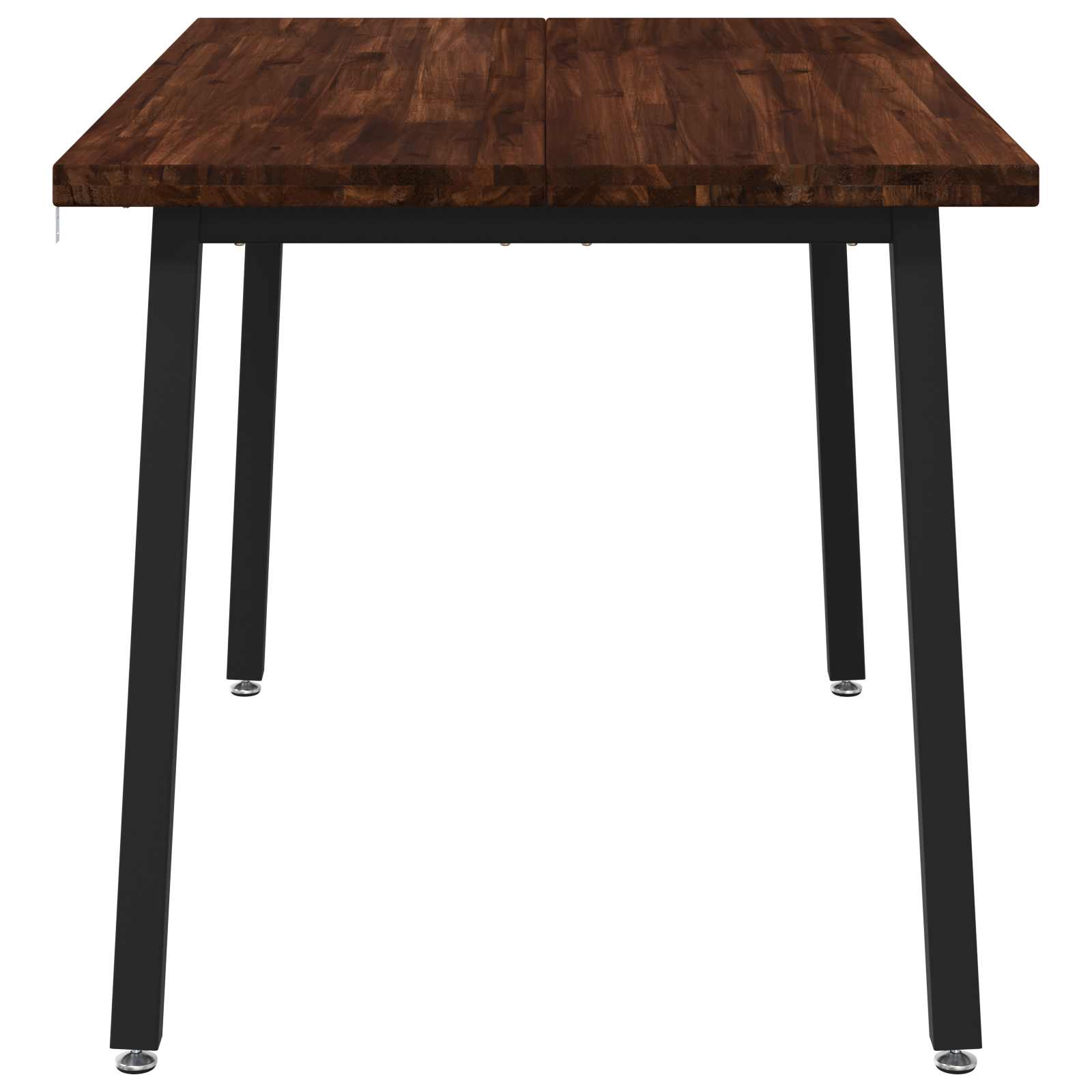120 x 70 x 75 cm tömör akácfa sötétbarna és fekete