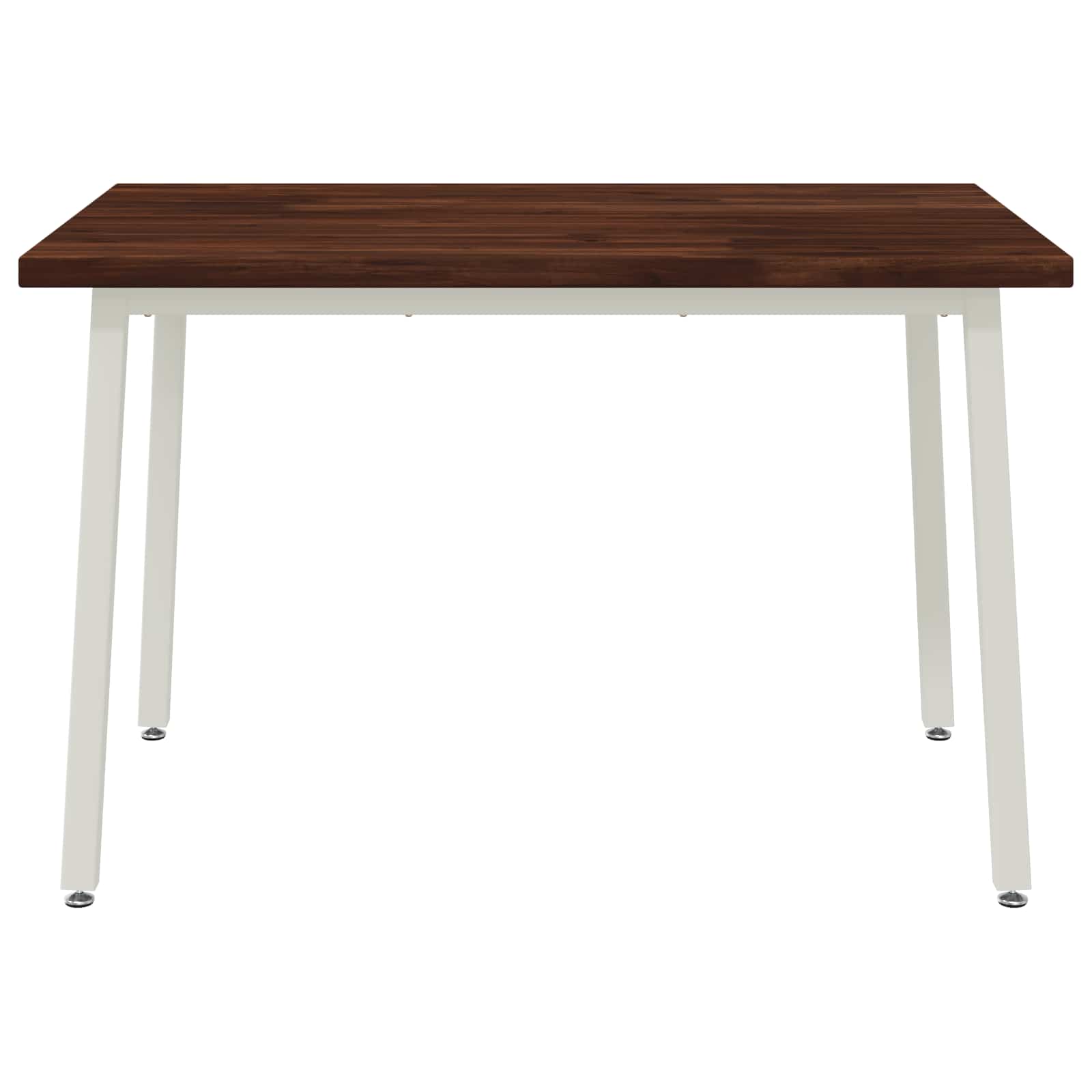 120 x 70 x 75 cm tömör akácfa sötétbarna és fehér négyszögletes
