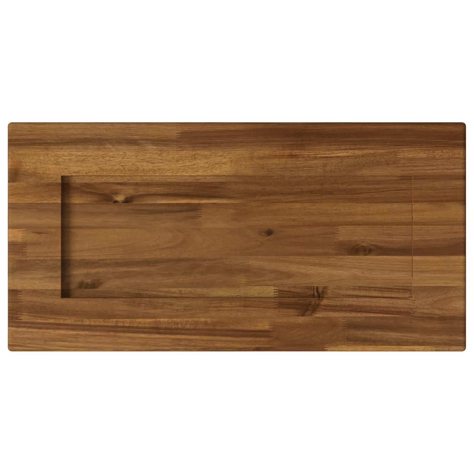 Téglalap asztallap 90 x 20 x 3,2 cm négyszögletes tömör akácfa